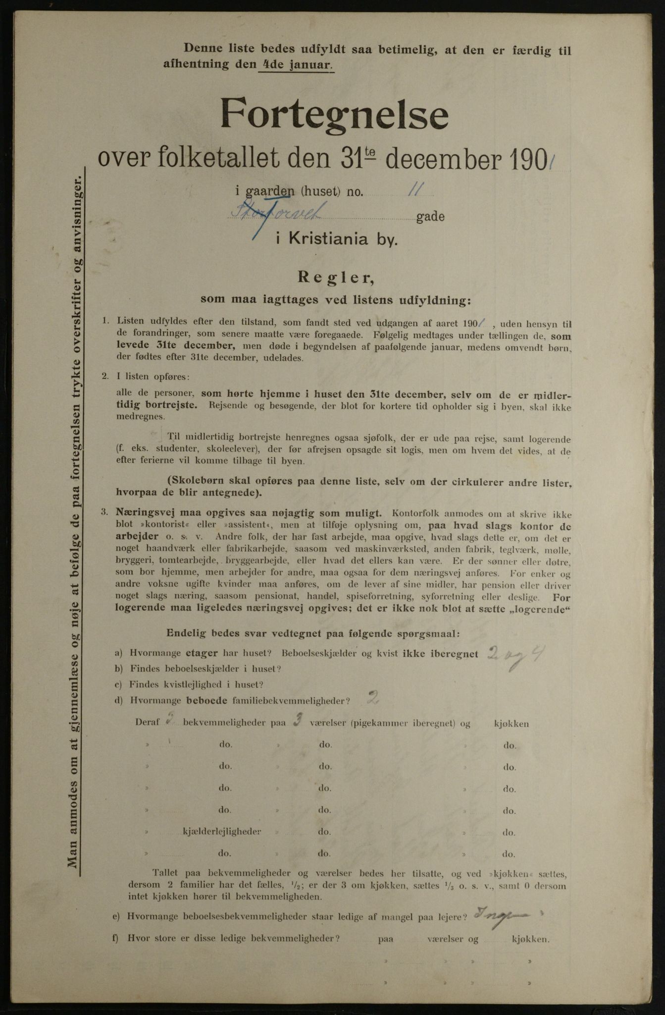 OBA, Municipal Census 1901 for Kristiania, 1901, p. 15951