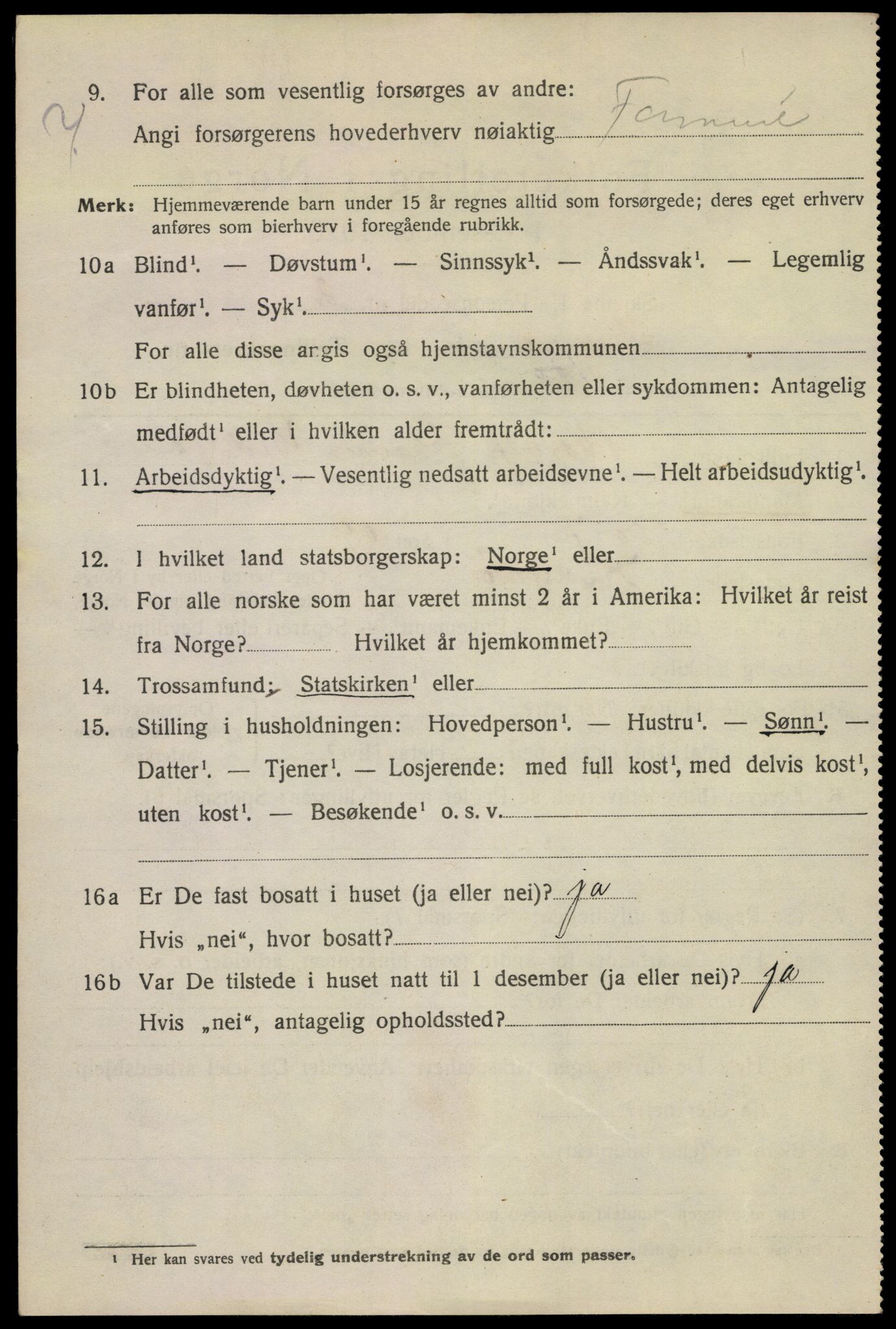 SAKO, 1920 census for Kragerø, 1920, p. 11076