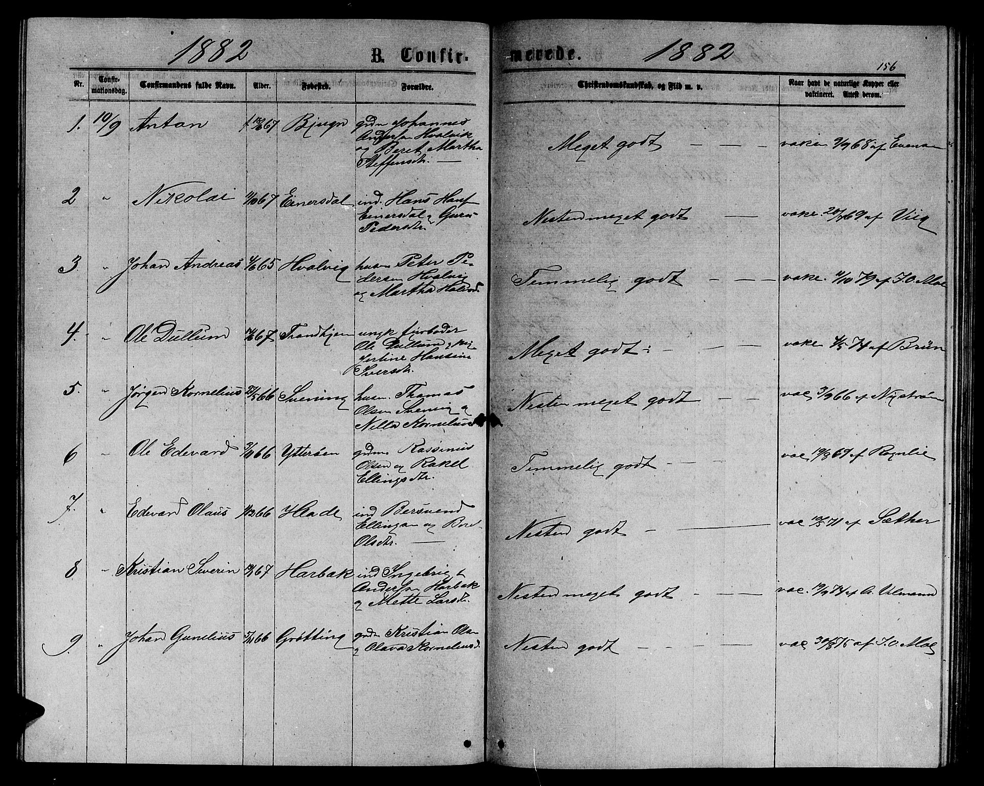 Ministerialprotokoller, klokkerbøker og fødselsregistre - Sør-Trøndelag, SAT/A-1456/656/L0695: Parish register (copy) no. 656C01, 1867-1889, p. 156