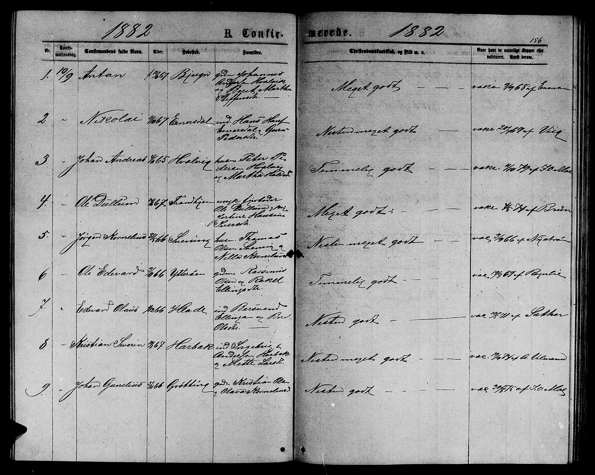 Ministerialprotokoller, klokkerbøker og fødselsregistre - Sør-Trøndelag, AV/SAT-A-1456/656/L0695: Parish register (copy) no. 656C01, 1867-1889, p. 156