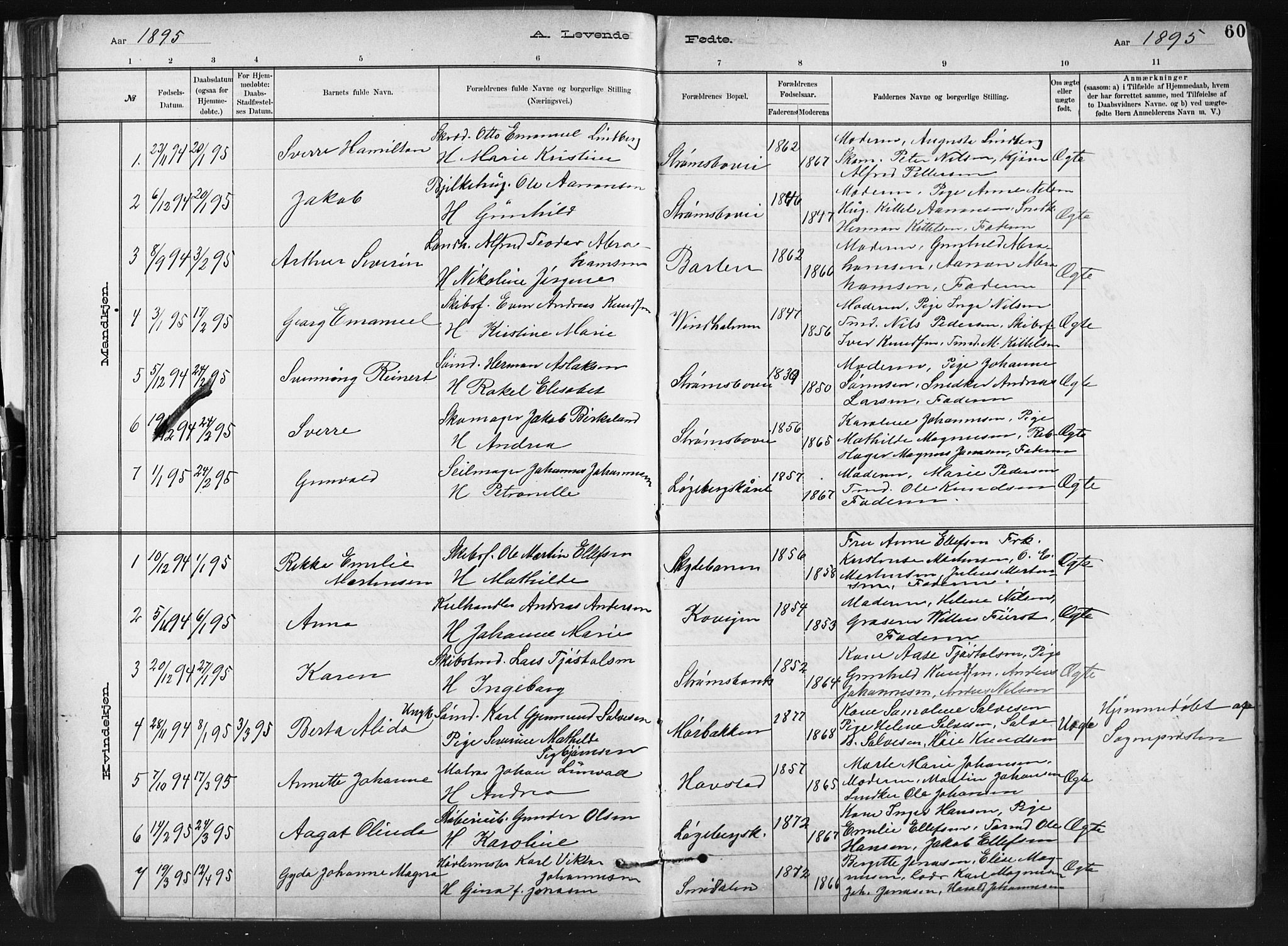 Barbu sokneprestkontor, SAK/1111-0003/F/Fb/L0002: Parish register (copy) no. B 2, 1890-1922, p. 60