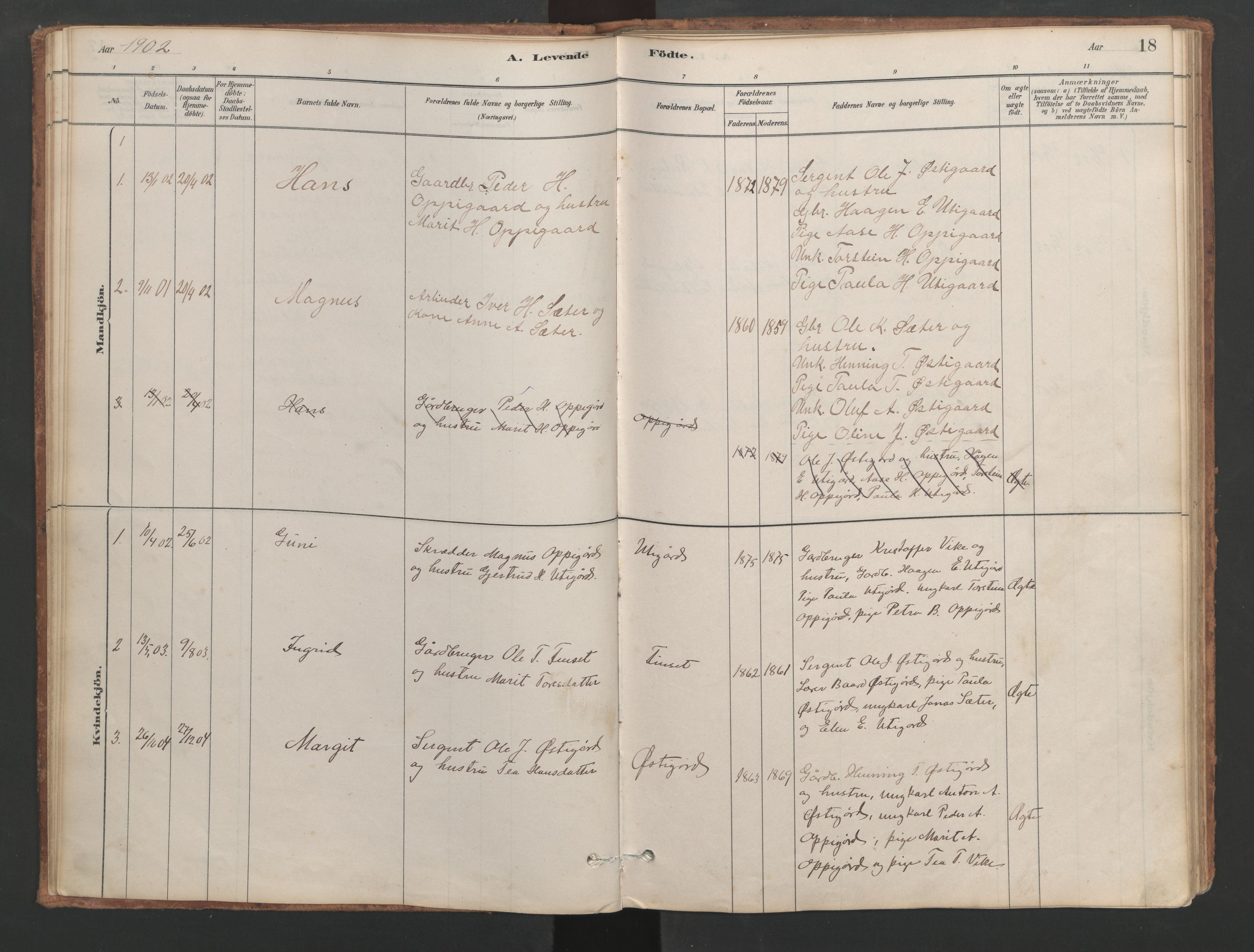 Ministerialprotokoller, klokkerbøker og fødselsregistre - Møre og Romsdal, AV/SAT-A-1454/553/L0642: Parish register (copy) no. 553C01, 1880-1968, p. 18