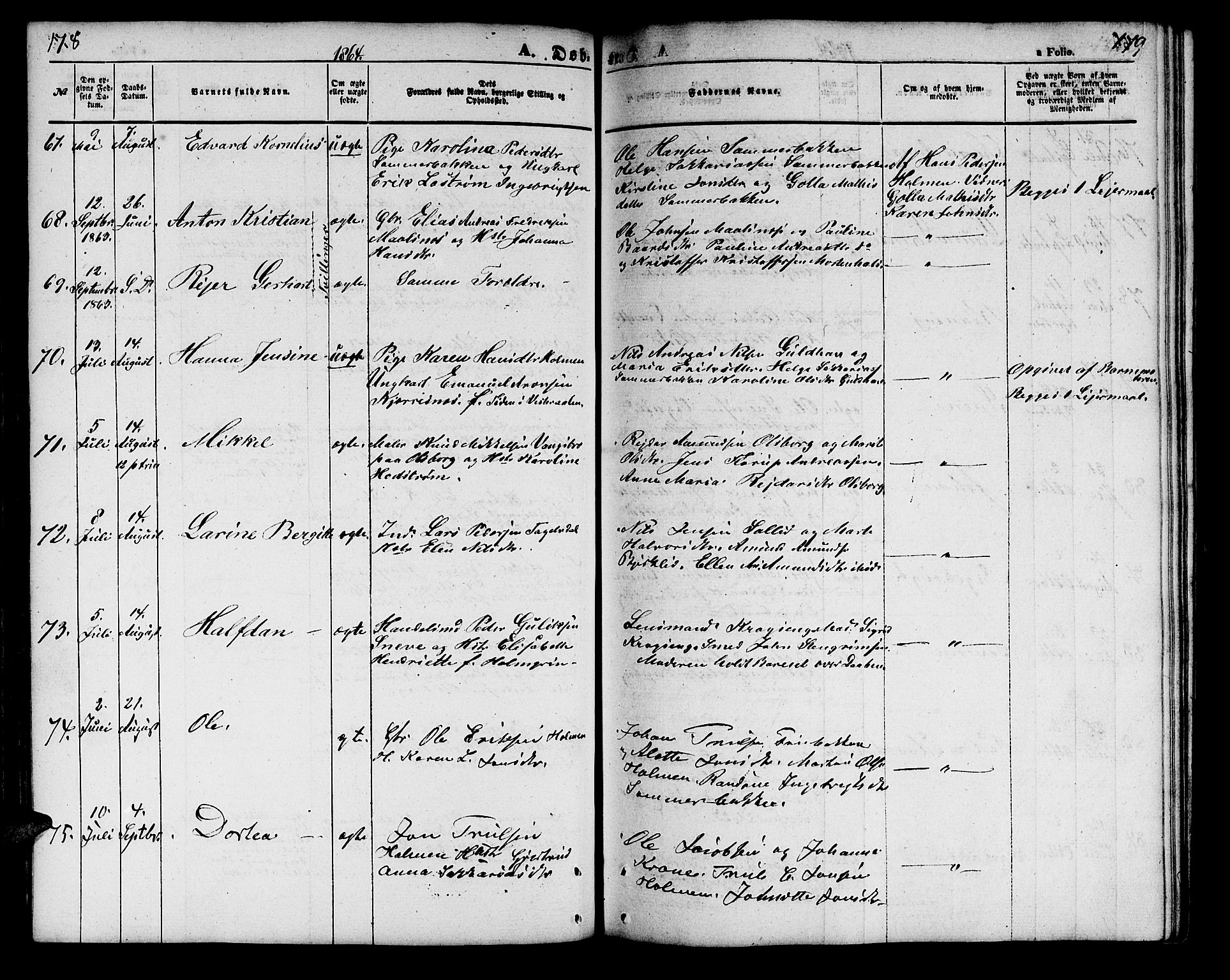 Målselv sokneprestembete, AV/SATØ-S-1311/G/Ga/Gab/L0001klokker: Parish register (copy) no. 1, 1856-1866, p. 178-179