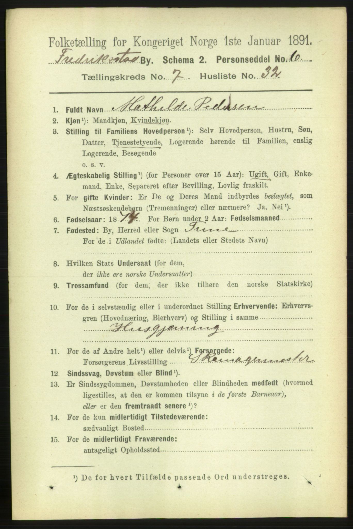 RA, 1891 census for 0103 Fredrikstad, 1891, p. 9027