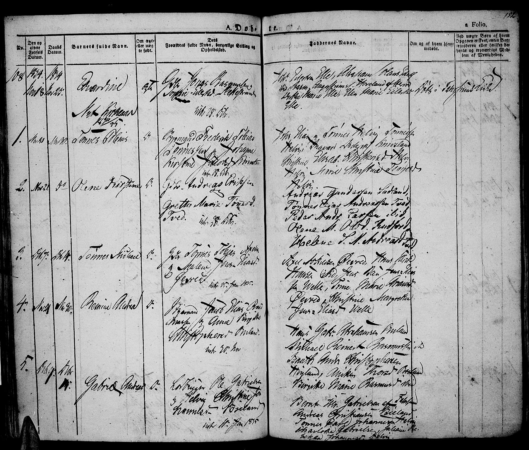 Lista sokneprestkontor, AV/SAK-1111-0027/F/Fa/L0008: Parish register (official) no. A 8, 1823-1835, p. 152