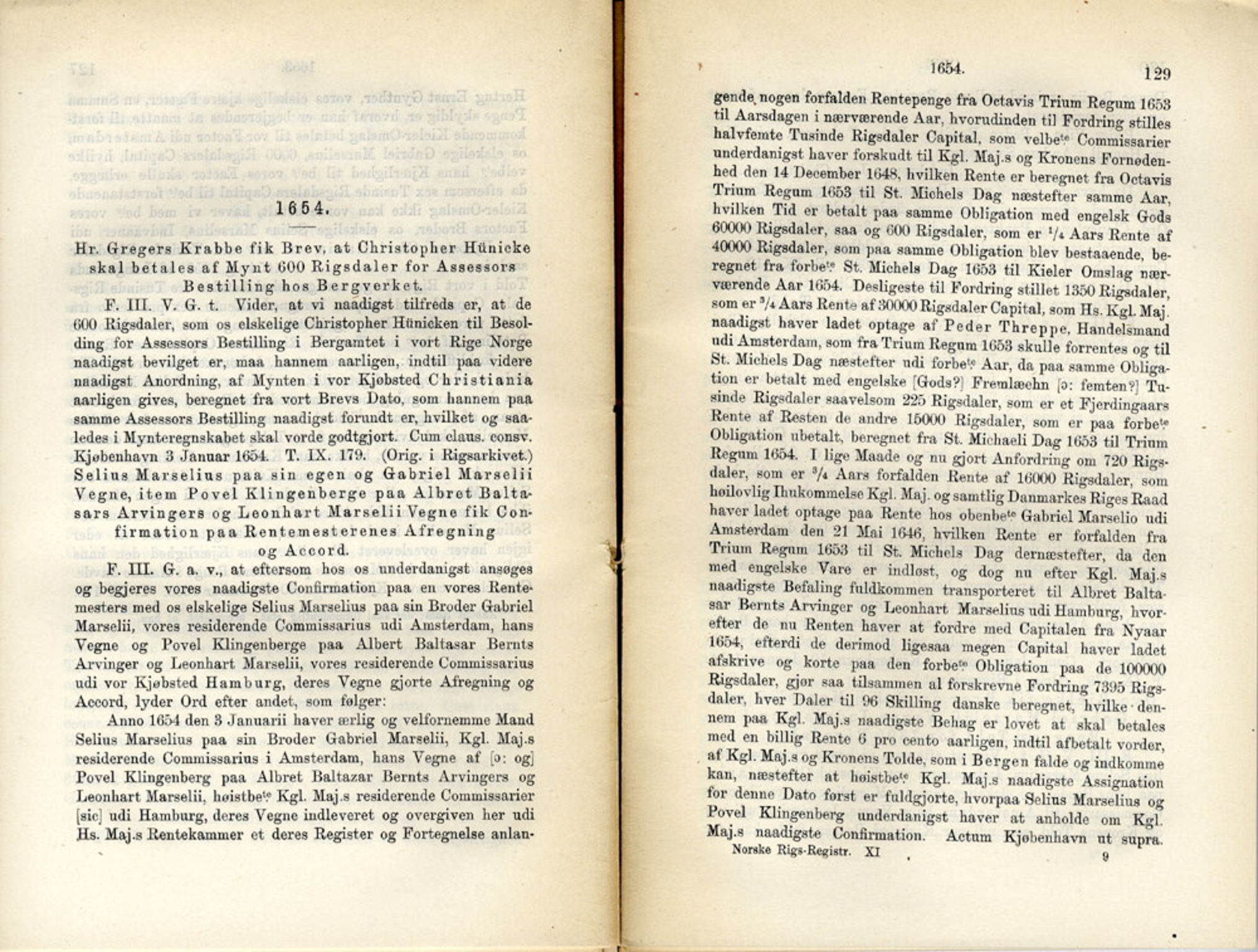 Publikasjoner utgitt av Det Norske Historiske Kildeskriftfond, PUBL/-/-/-: Norske Rigs-Registranter, bind 11, 1653-1656, p. 128-129