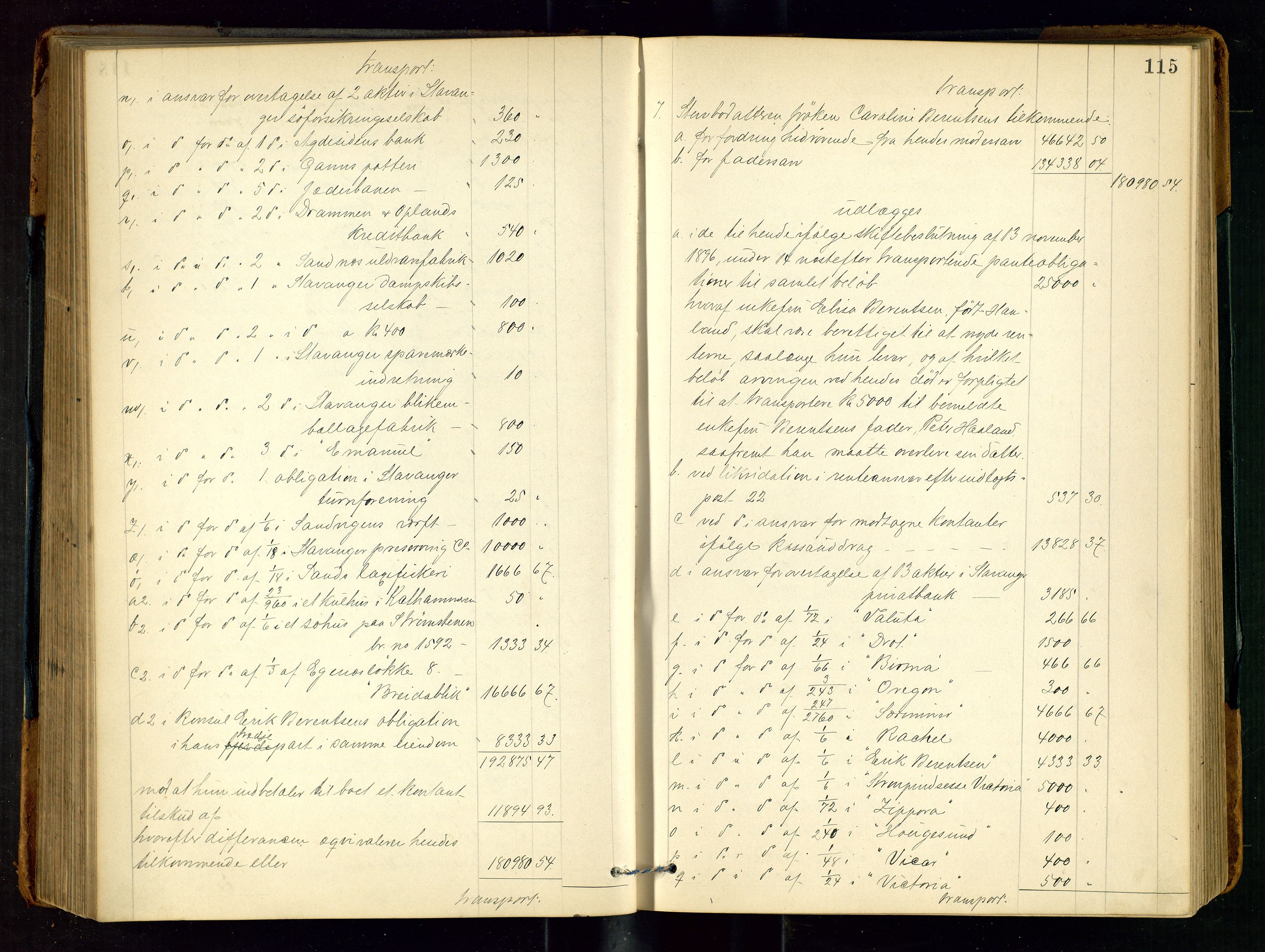 Stavanger skifteforvalter, AV/SAST-A-101412/001/5/50/503BB/L0003: Skifteutlodningsprotokoll, 1896-1901, p. 115