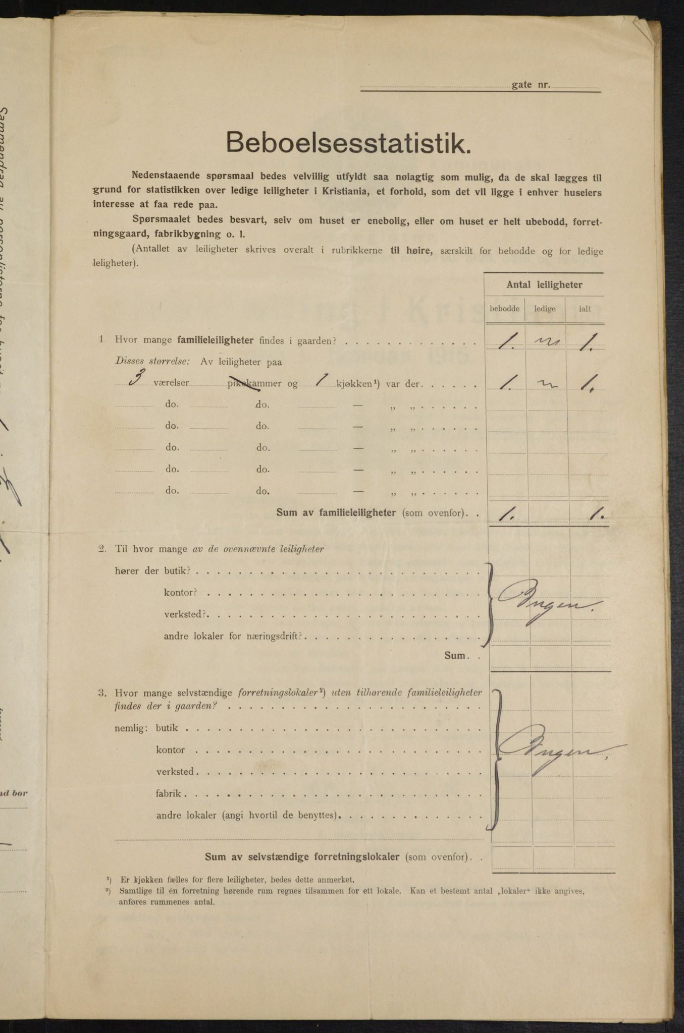 OBA, Municipal Census 1915 for Kristiania, 1915, p. 18320