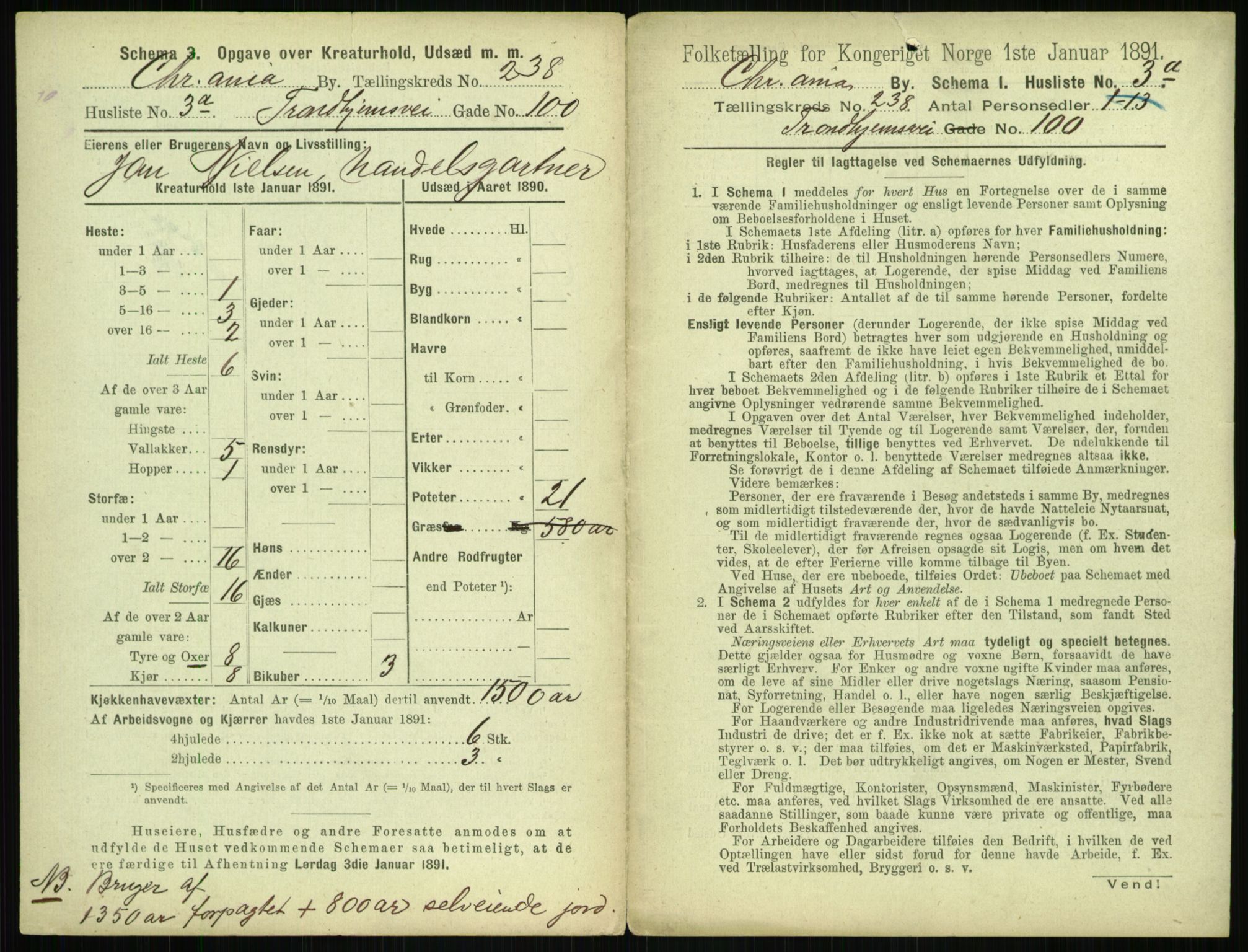 RA, 1891 census for 0301 Kristiania, 1891, p. 144713
