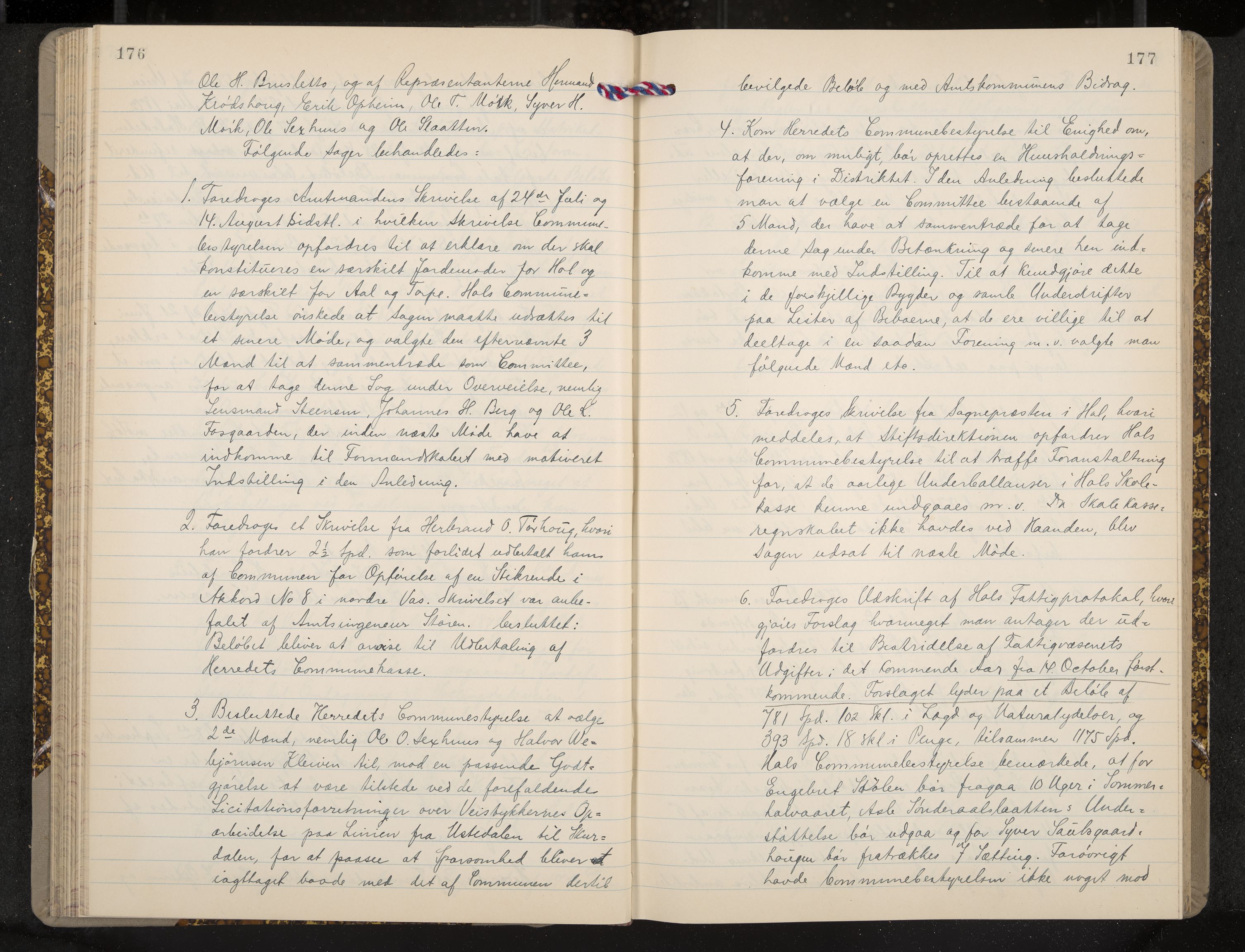 Ål formannskap og sentraladministrasjon, IKAK/0619021/A/Aa/L0003: Utskrift av møtebok, 1864-1880, p. 176-177