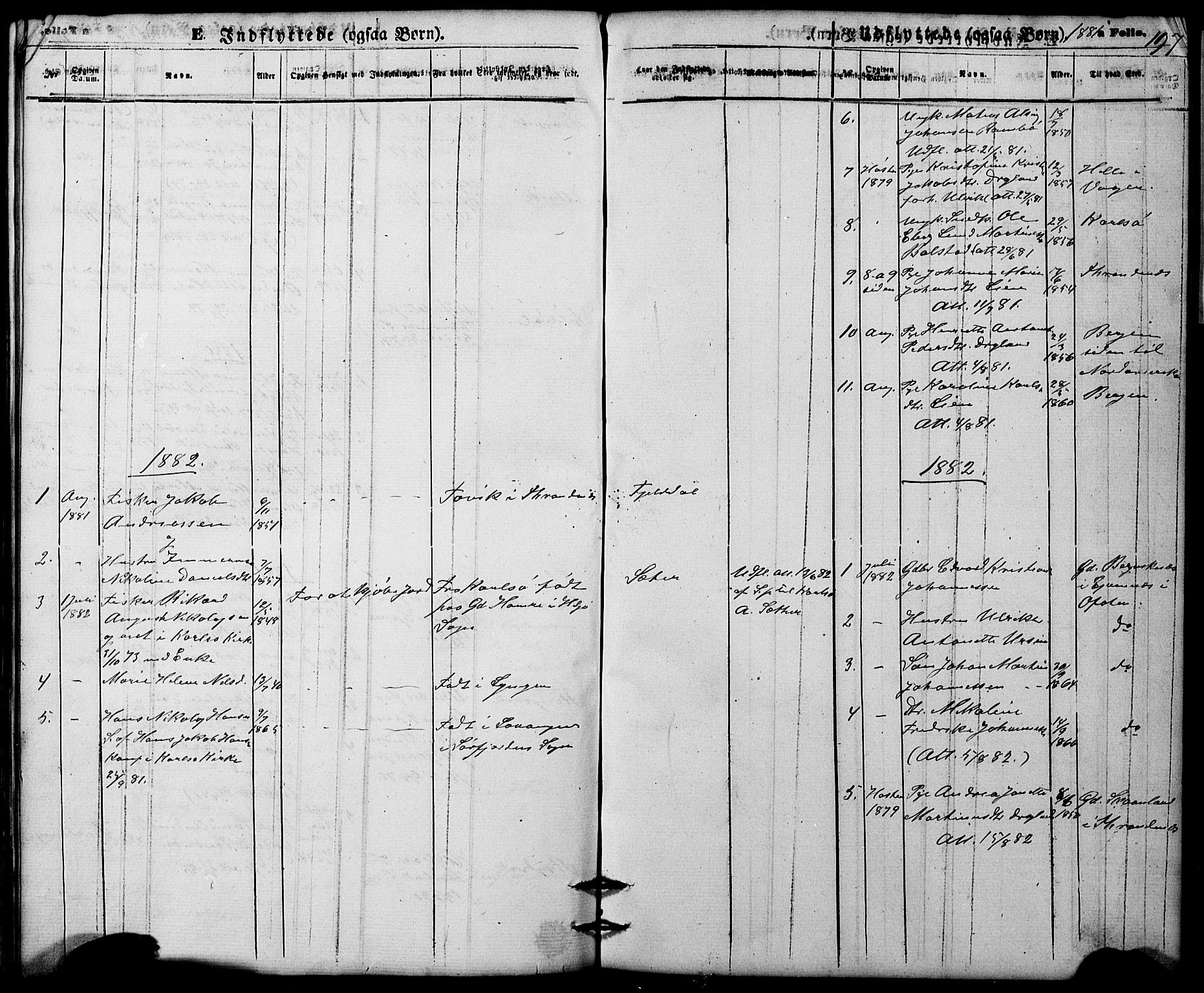 Ministerialprotokoller, klokkerbøker og fødselsregistre - Nordland, AV/SAT-A-1459/865/L0930: Parish register (copy) no. 865C02, 1866-1884, p. 197