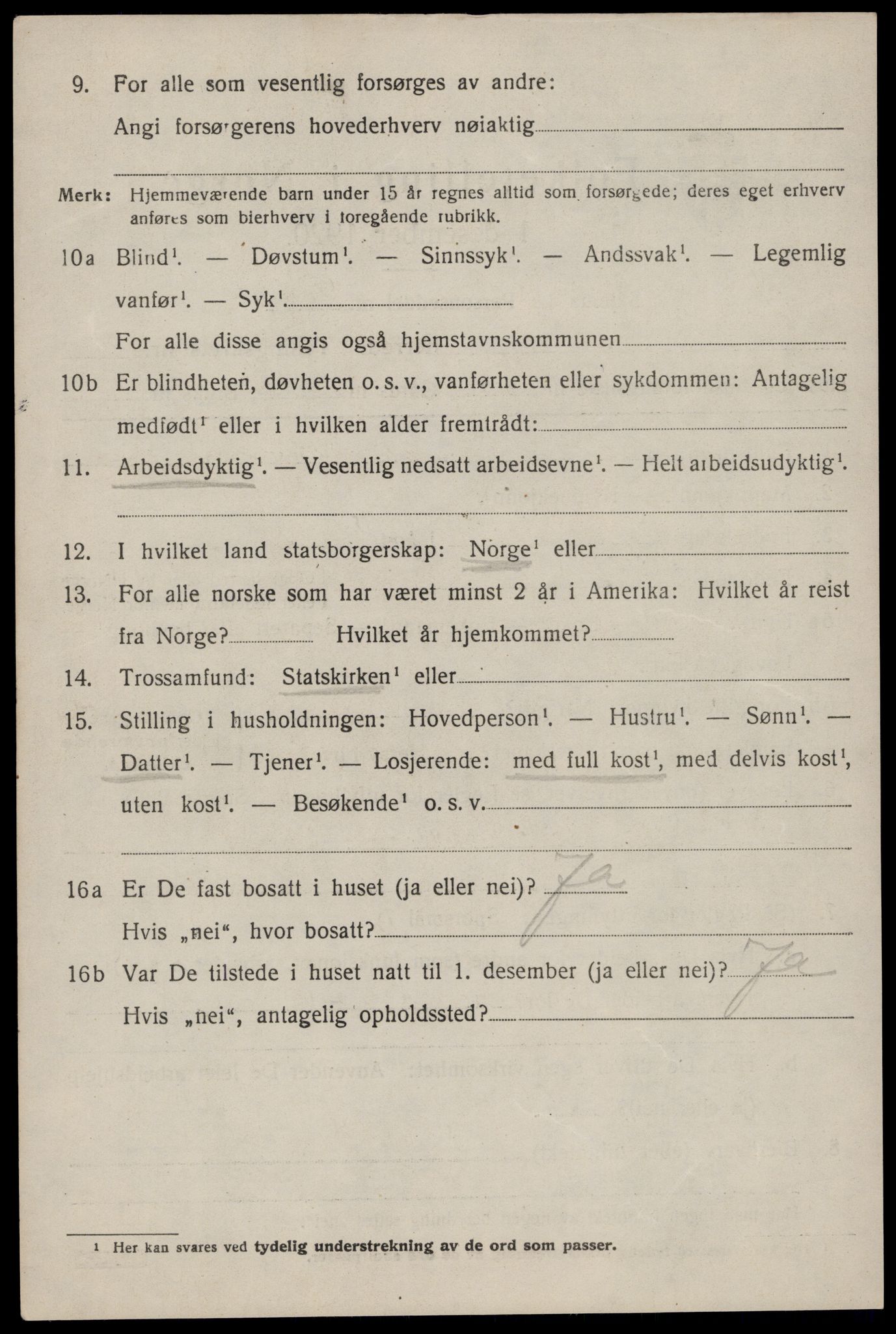 SAST, 1920 census for Håland, 1920, p. 5034