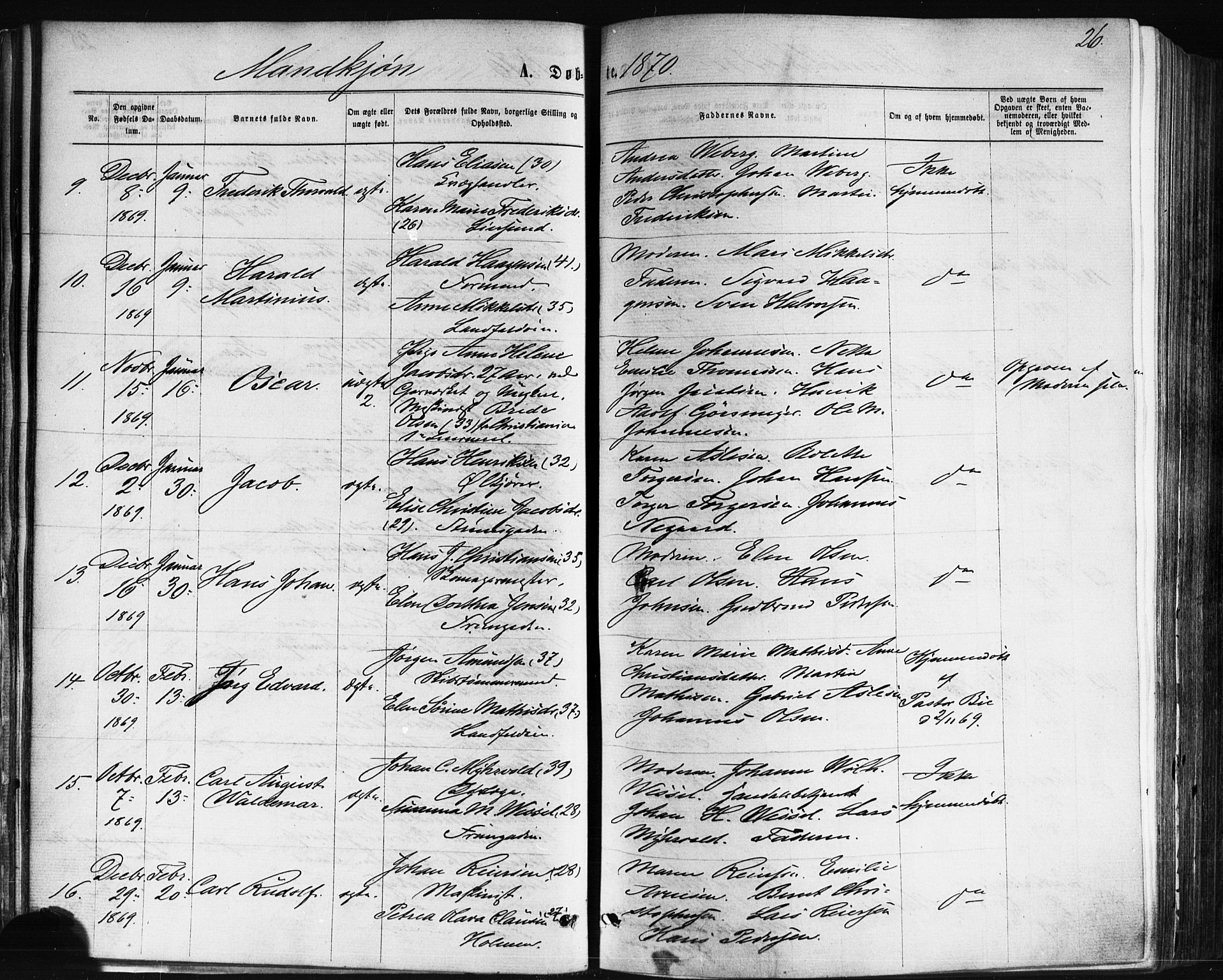 Bragernes kirkebøker, AV/SAKO-A-6/F/Fb/L0004: Parish register (official) no. II 4, 1869-1875, p. 26