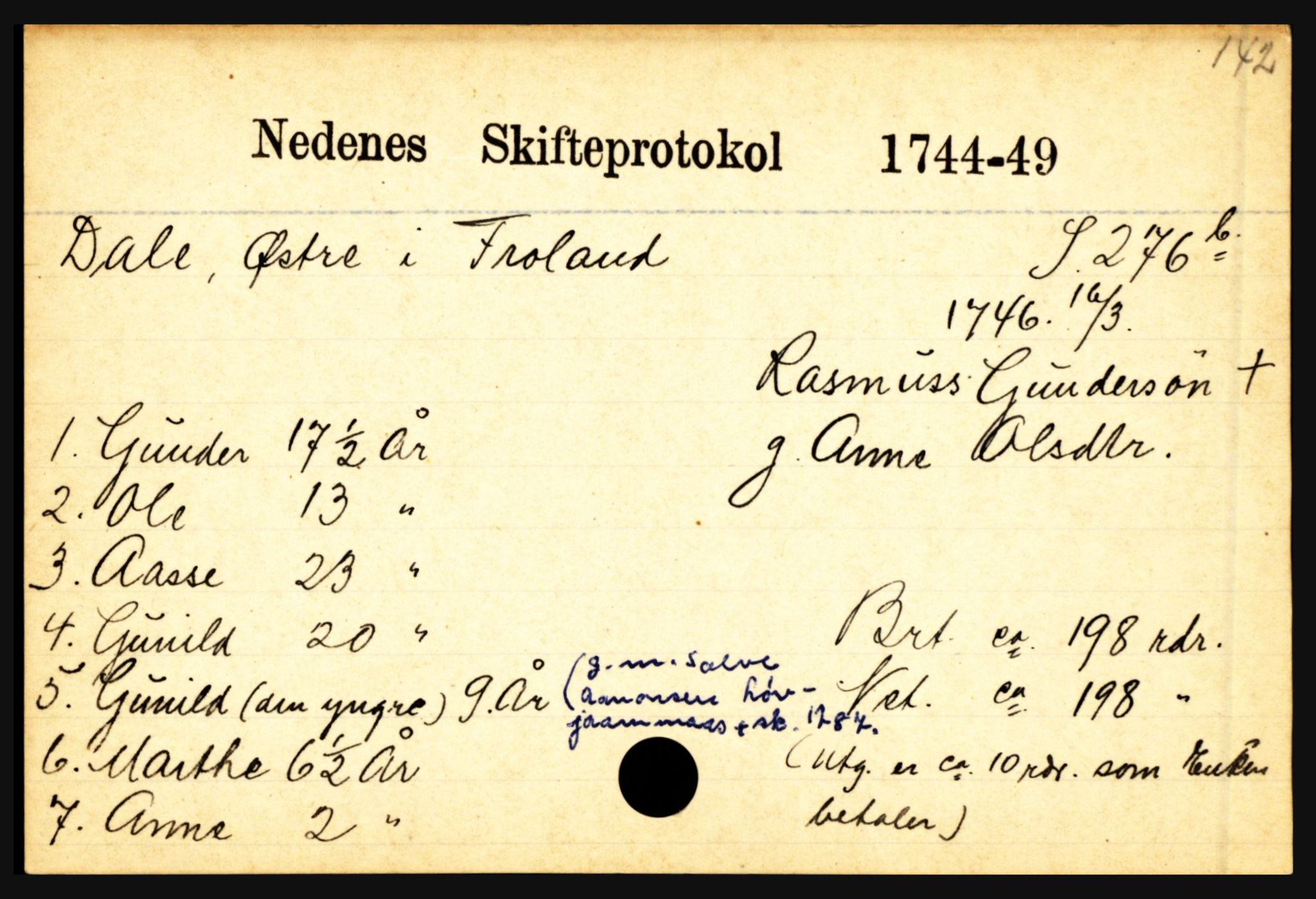 Nedenes sorenskriveri før 1824, AV/SAK-1221-0007/H, p. 5059