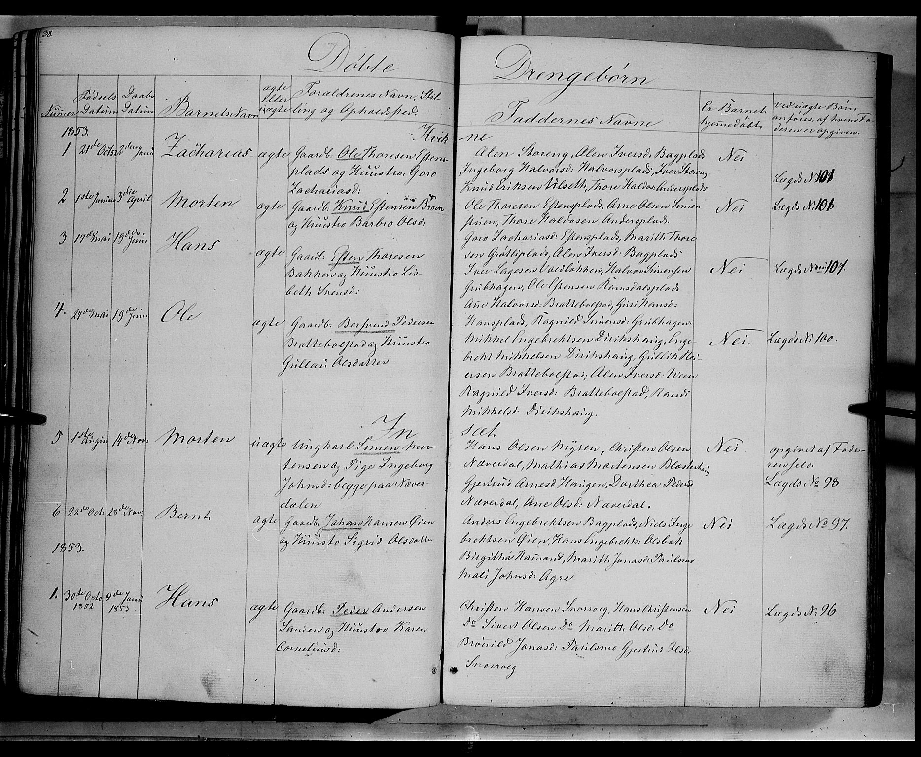 Kvikne prestekontor, AV/SAH-PREST-064/H/Ha/Haa/L0005: Parish register (official) no. 5, 1841-1862, p. 38