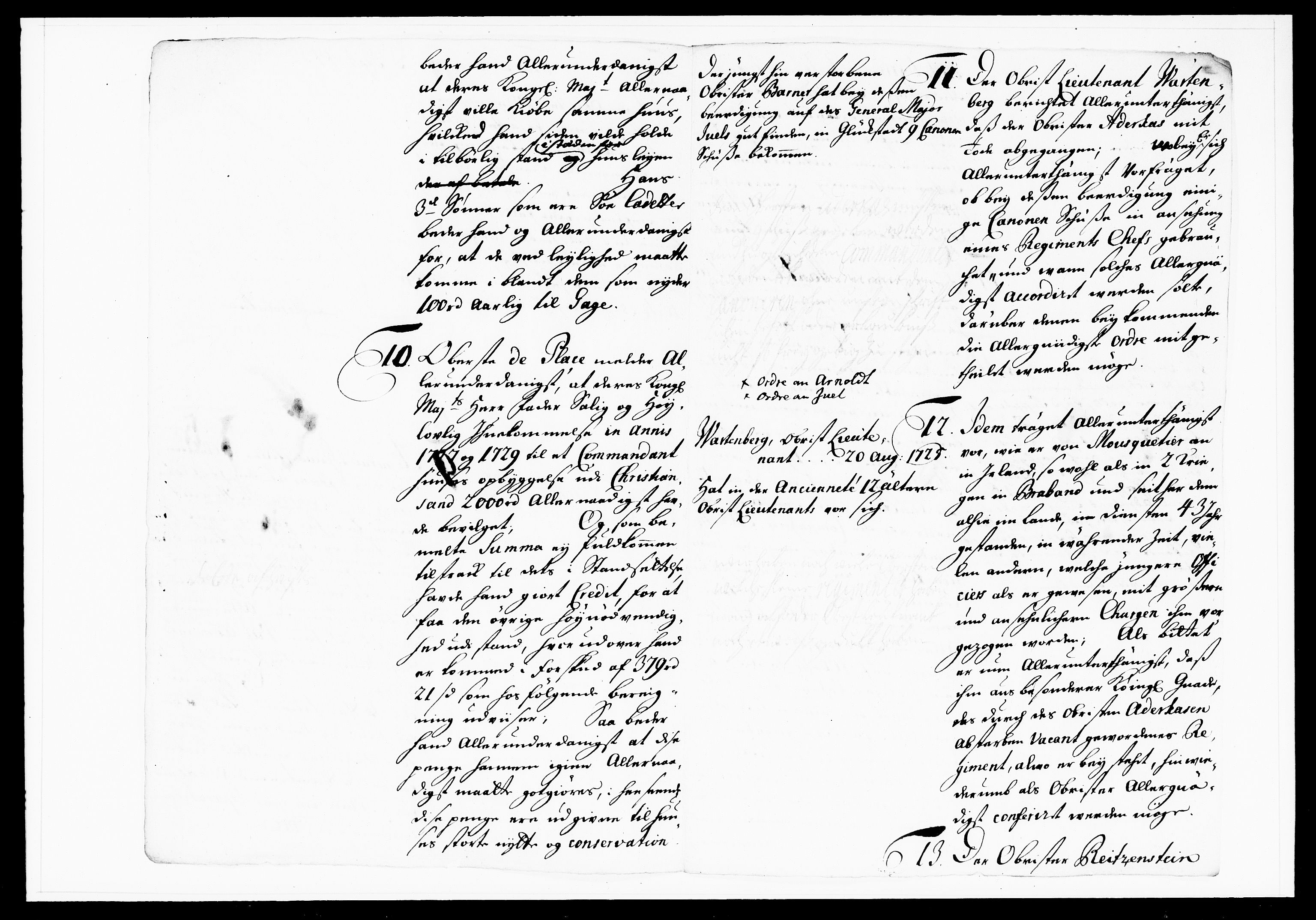 Krigskollegiet, Krigskancelliet, DRA/A-0006/-/1103-1107: Refererede sager, 1732, p. 232