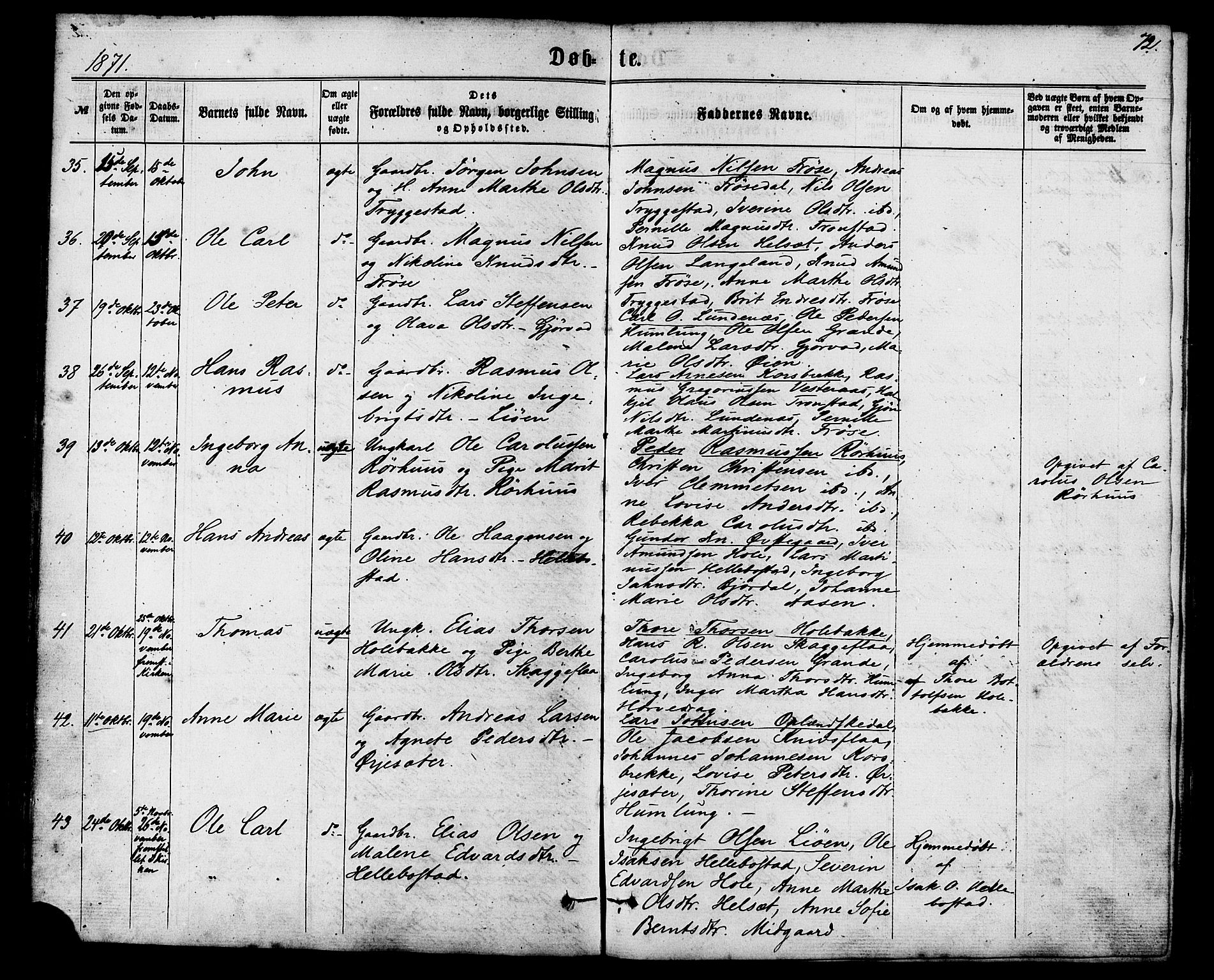 Ministerialprotokoller, klokkerbøker og fødselsregistre - Møre og Romsdal, AV/SAT-A-1454/517/L0226: Parish register (official) no. 517A06, 1862-1881, p. 72