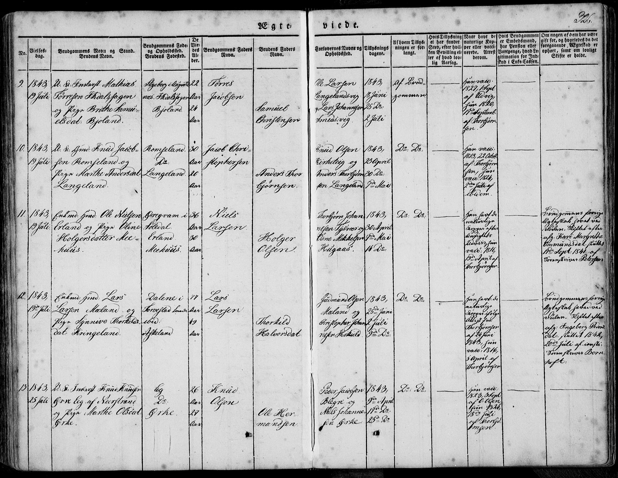 Skjold sokneprestkontor, AV/SAST-A-101847/H/Ha/Haa/L0006: Parish register (official) no. A 6.1, 1835-1858, p. 326