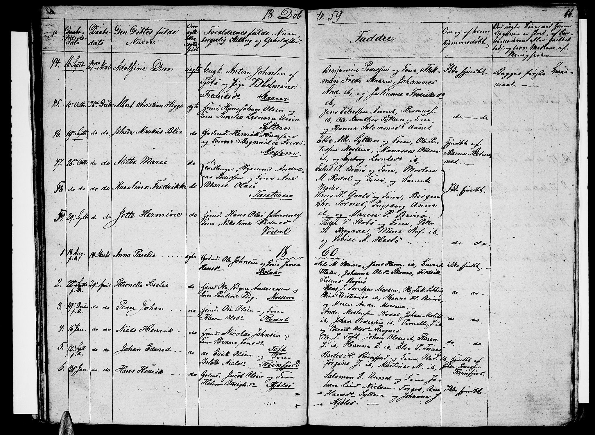 Ministerialprotokoller, klokkerbøker og fødselsregistre - Nordland, SAT/A-1459/813/L0211: Parish register (copy) no. 813C03, 1842-1863, p. 66