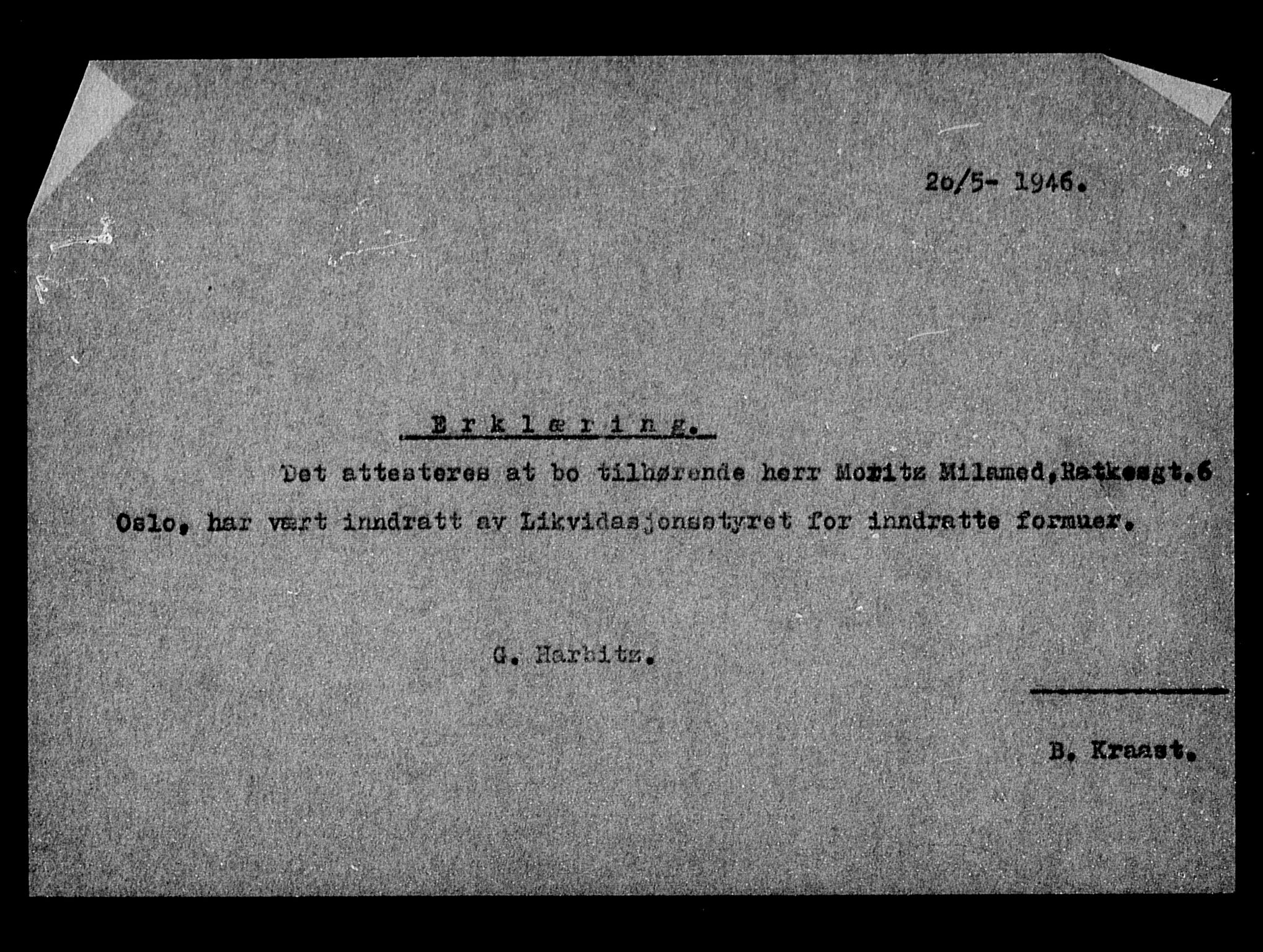 Justisdepartementet, Tilbakeføringskontoret for inndratte formuer, AV/RA-S-1564/H/Hc/Hcc/L0965: --, 1945-1947, p. 13