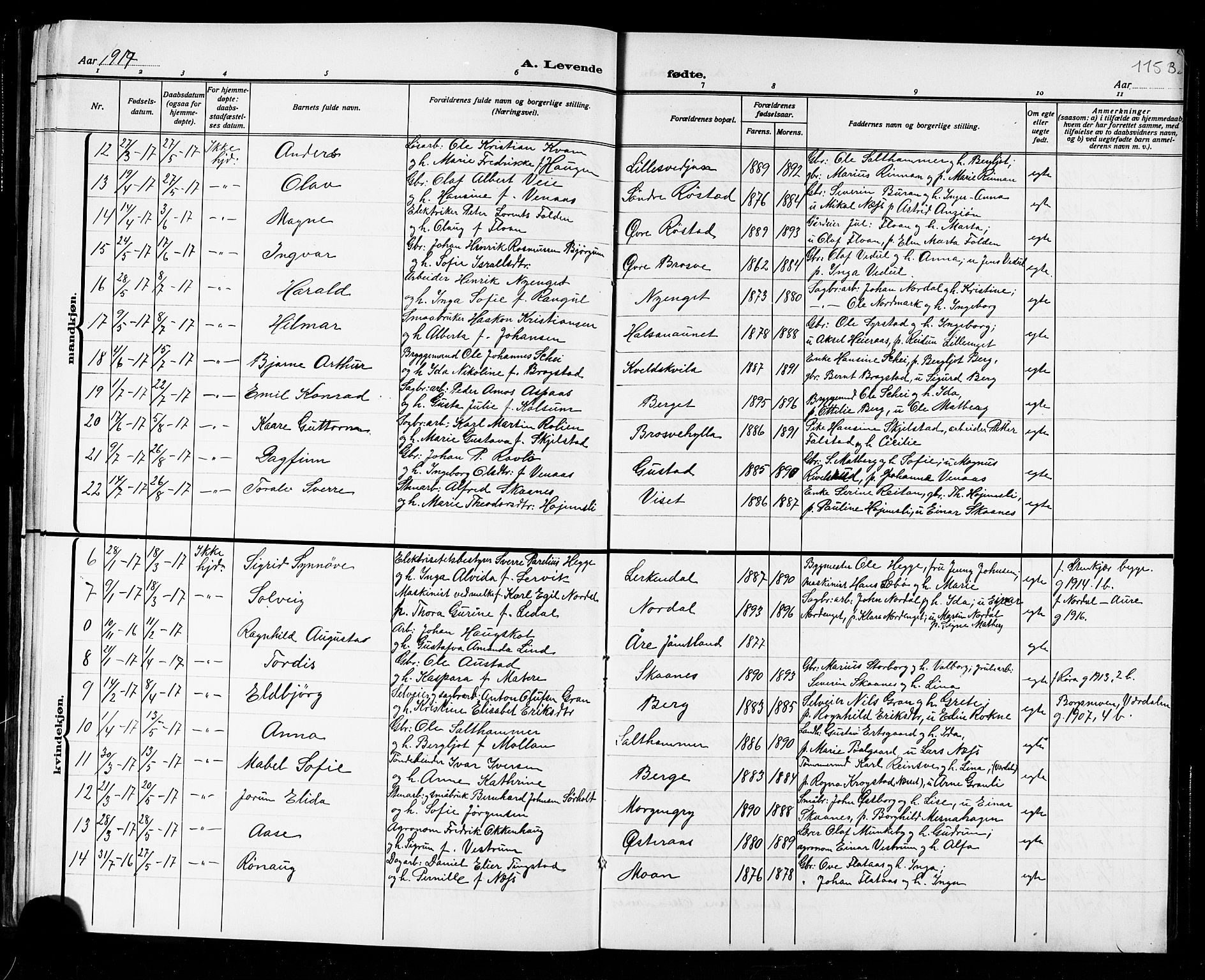 Ministerialprotokoller, klokkerbøker og fødselsregistre - Nord-Trøndelag, SAT/A-1458/721/L0208: Parish register (copy) no. 721C01, 1880-1917, p. 96u