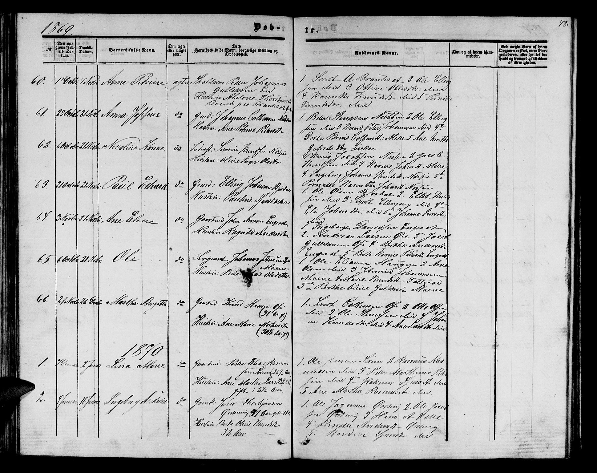 Ministerialprotokoller, klokkerbøker og fødselsregistre - Møre og Romsdal, AV/SAT-A-1454/513/L0188: Parish register (copy) no. 513C02, 1865-1882, p. 78