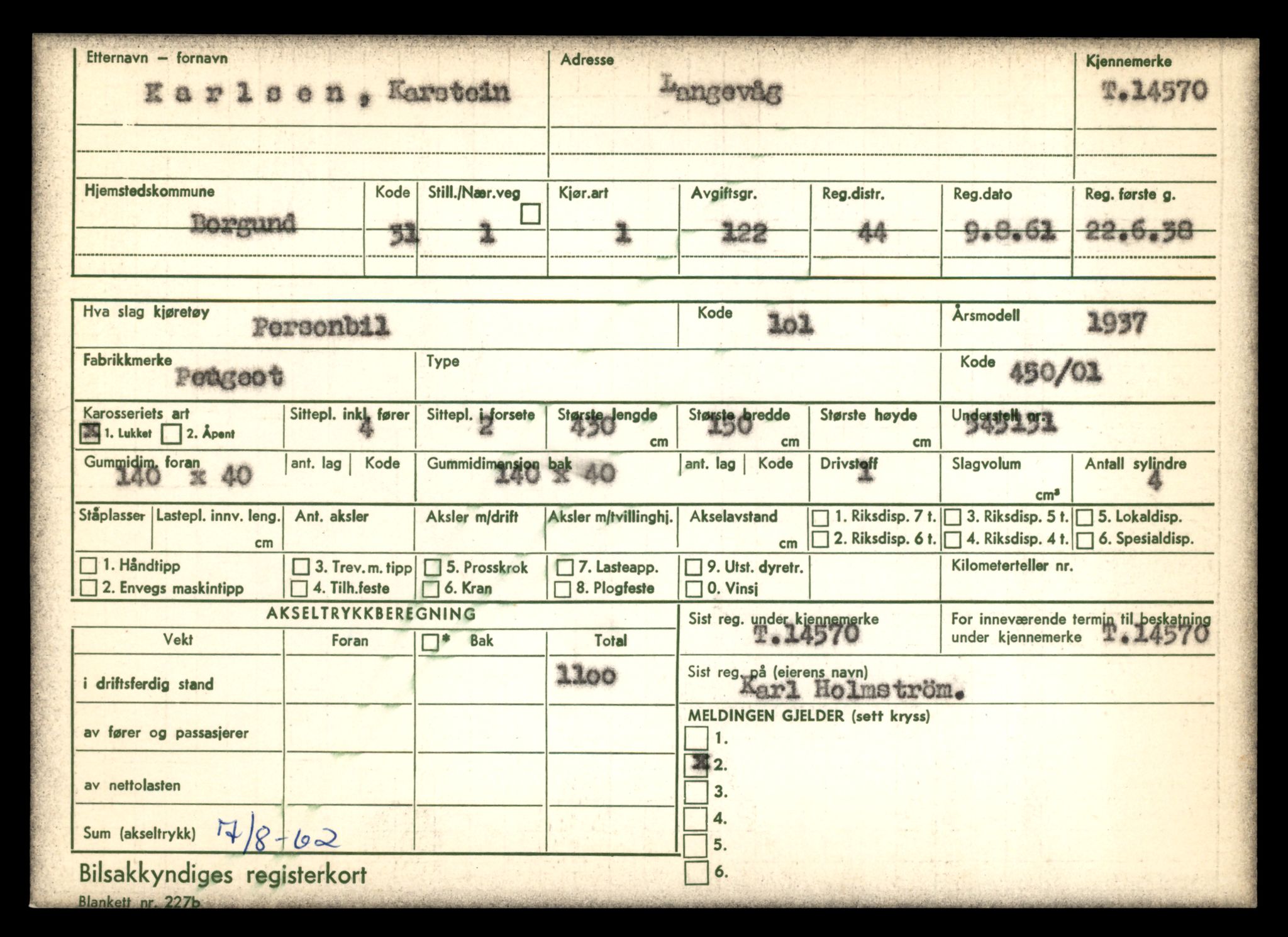 Møre og Romsdal vegkontor - Ålesund trafikkstasjon, AV/SAT-A-4099/F/Fe/L0046: Registreringskort for kjøretøy T 14445 - T 14579, 1927-1998