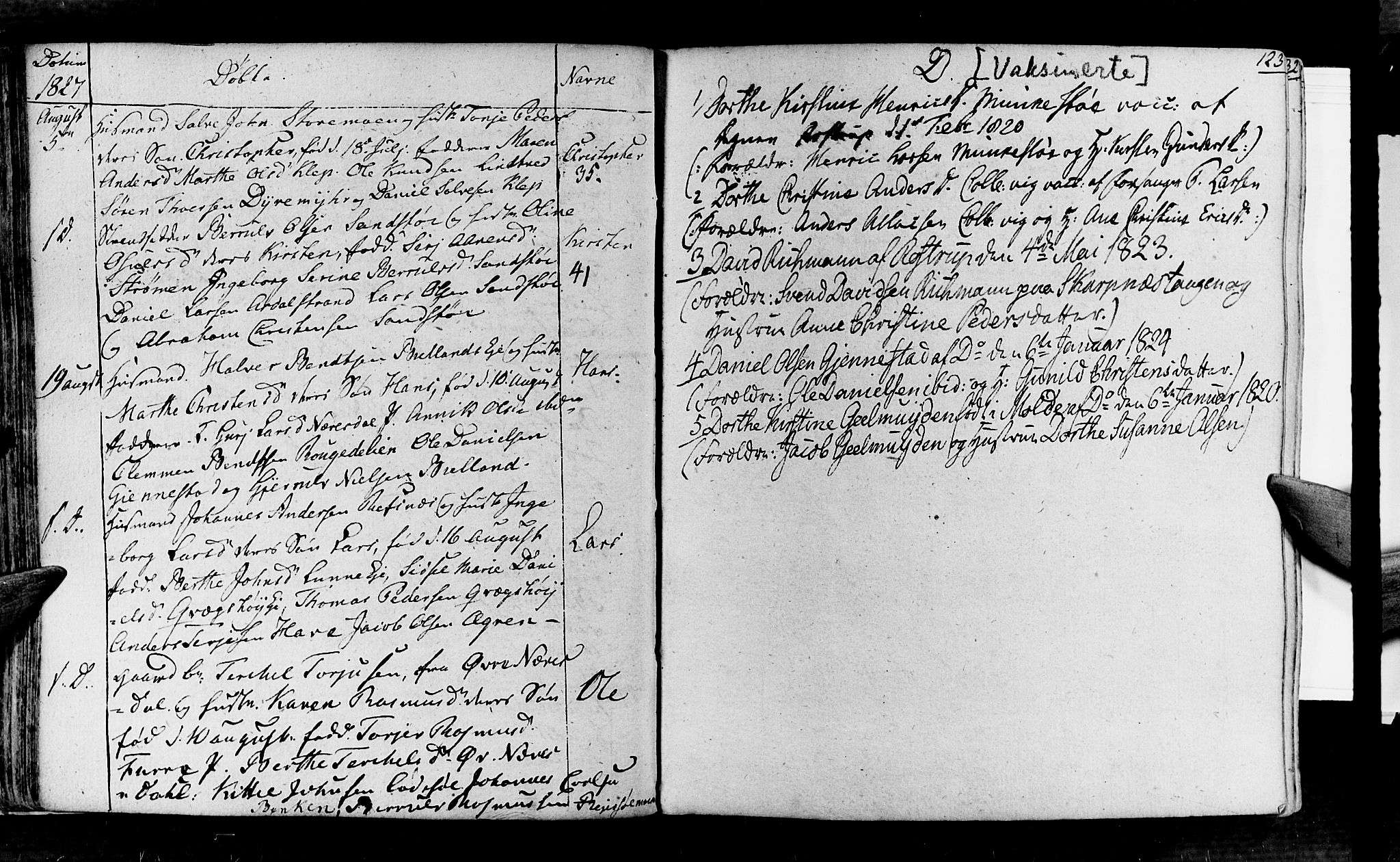 Øyestad sokneprestkontor, SAK/1111-0049/F/Fa/L0011: Parish register (official) no. A 11, 1805-1824, p. 123
