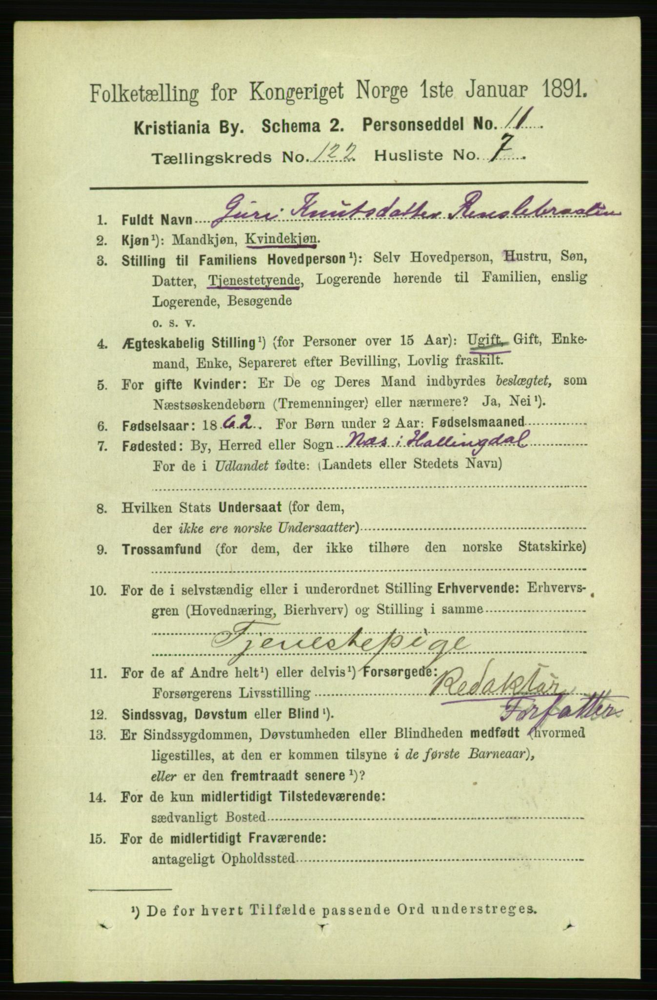 RA, 1891 census for 0301 Kristiania, 1891, p. 64904