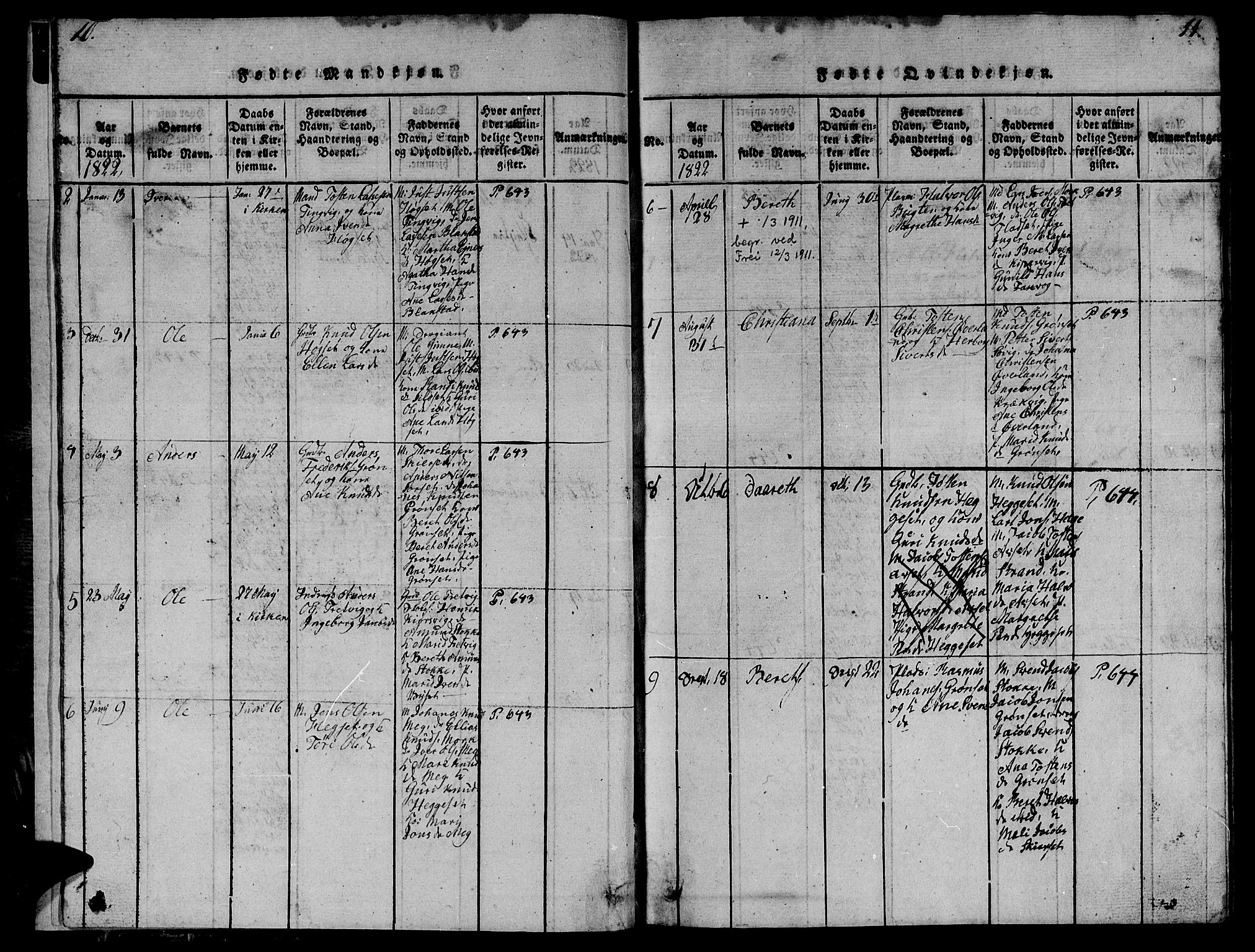 Ministerialprotokoller, klokkerbøker og fødselsregistre - Møre og Romsdal, AV/SAT-A-1454/568/L0811: Parish register (copy) no. 568C01, 1819-1828, p. 10-11