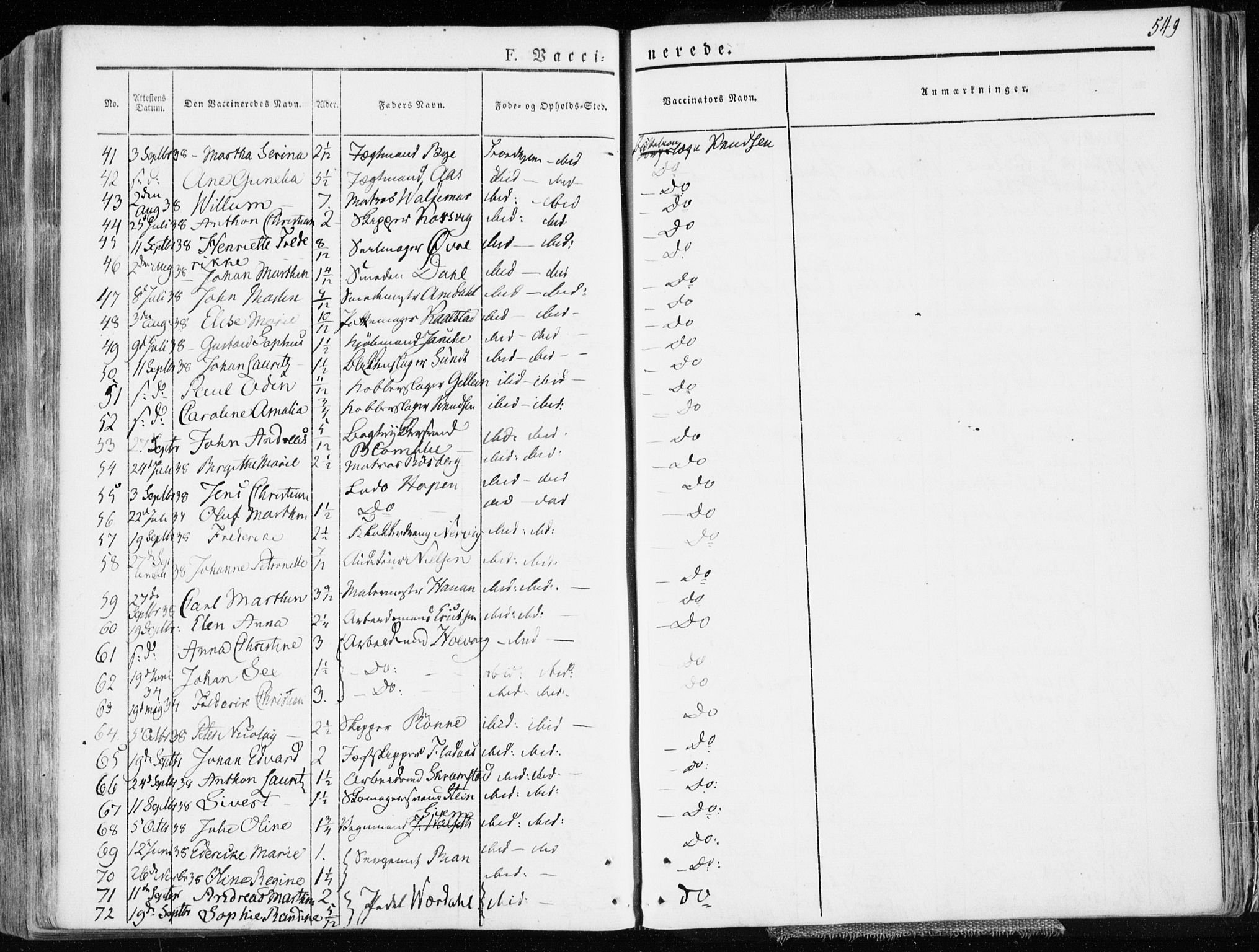 Ministerialprotokoller, klokkerbøker og fødselsregistre - Sør-Trøndelag, SAT/A-1456/601/L0047: Parish register (official) no. 601A15, 1831-1839, p. 549