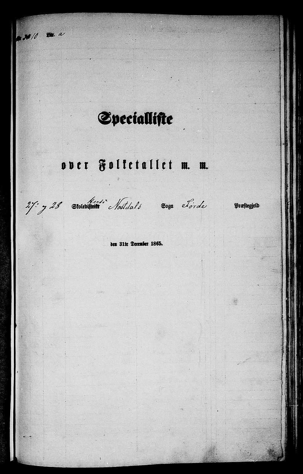 RA, 1865 census for Førde, 1865, p. 205