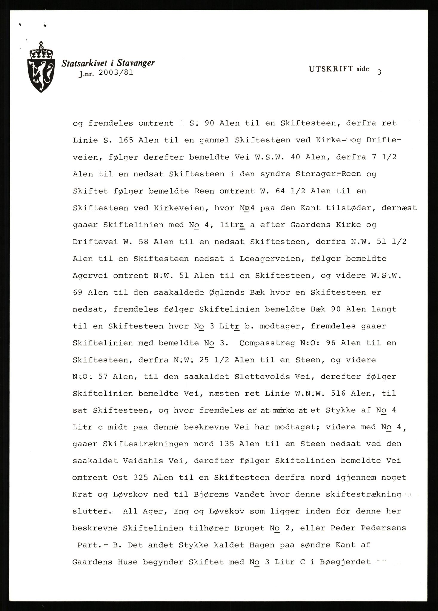 Statsarkivet i Stavanger, AV/SAST-A-101971/03/Y/Yj/L0087: Avskrifter sortert etter gårdsnavn: Tjemsland nordre - Todhammer, 1750-1930, p. 196