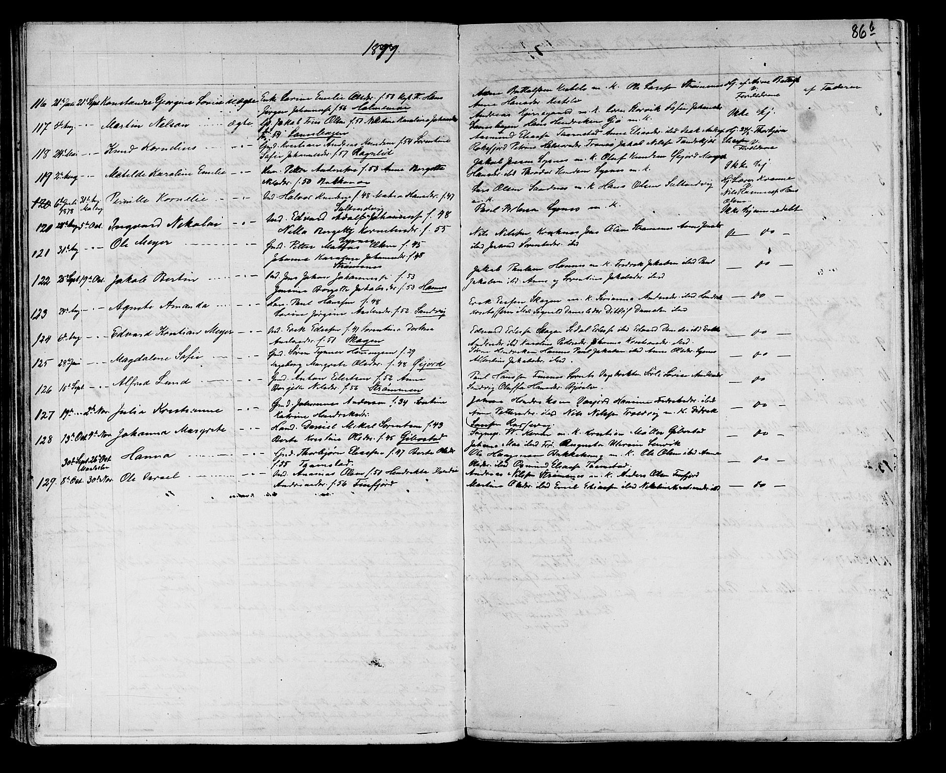 Lenvik sokneprestembete, AV/SATØ-S-1310/H/Ha/Hab/L0005klokker: Parish register (copy) no. 5, 1870-1880, p. 86b