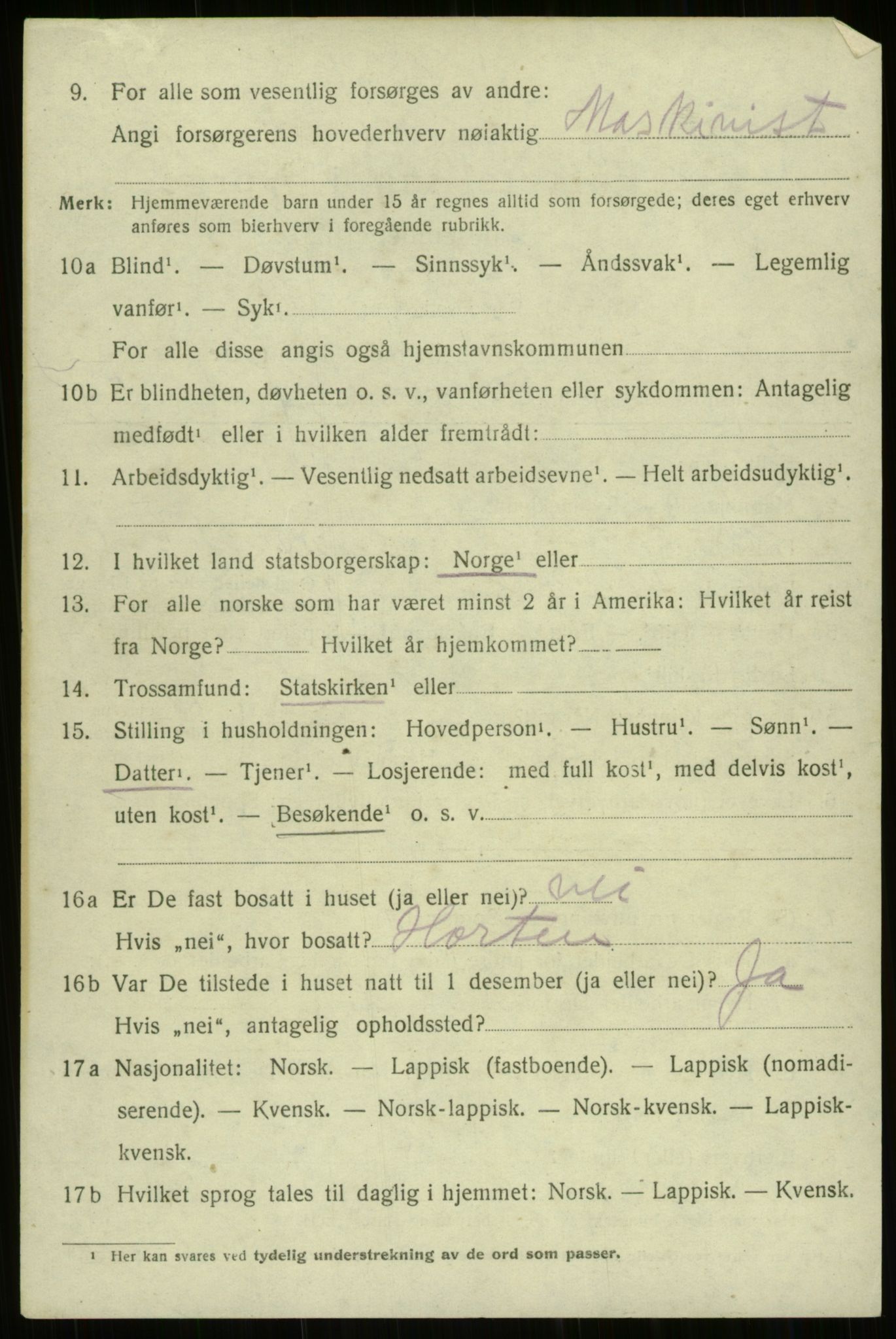 SATØ, 1920 census for Trondenes, 1920, p. 13330