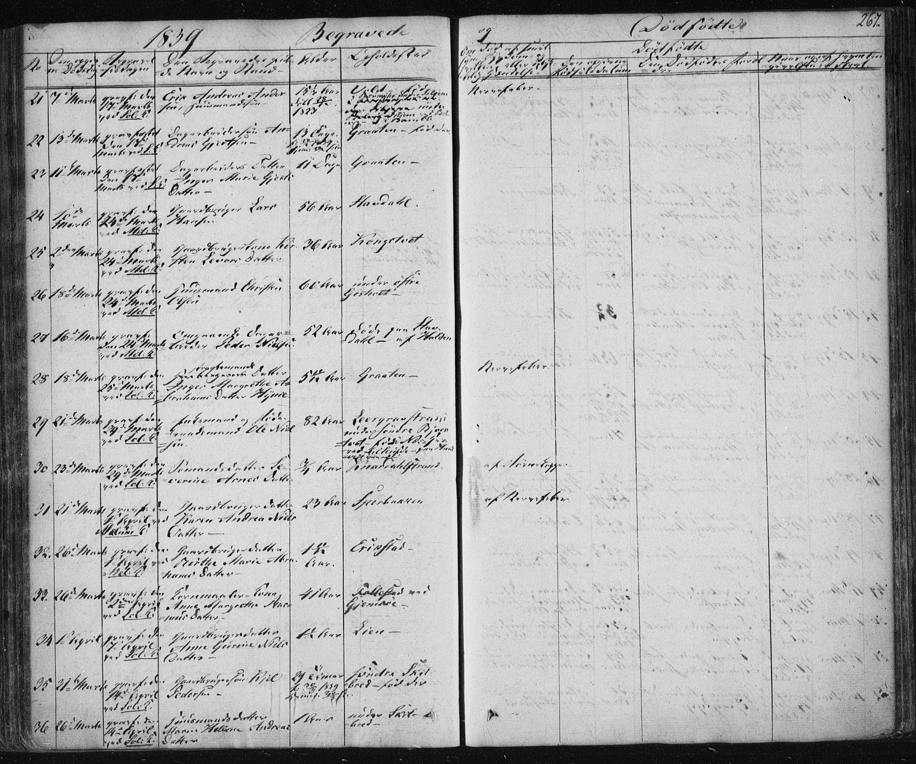 Solum kirkebøker, AV/SAKO-A-306/F/Fa/L0005: Parish register (official) no. I 5, 1833-1843, p. 267