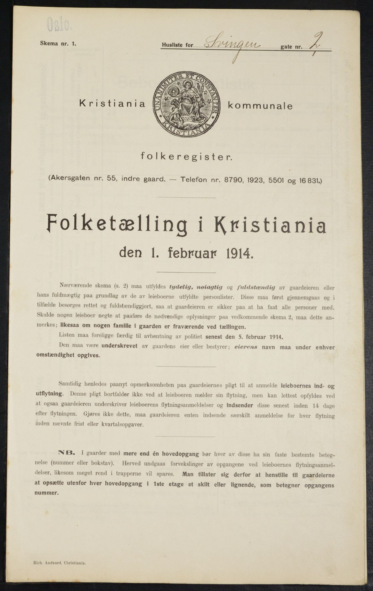 OBA, Municipal Census 1914 for Kristiania, 1914, p. 106793