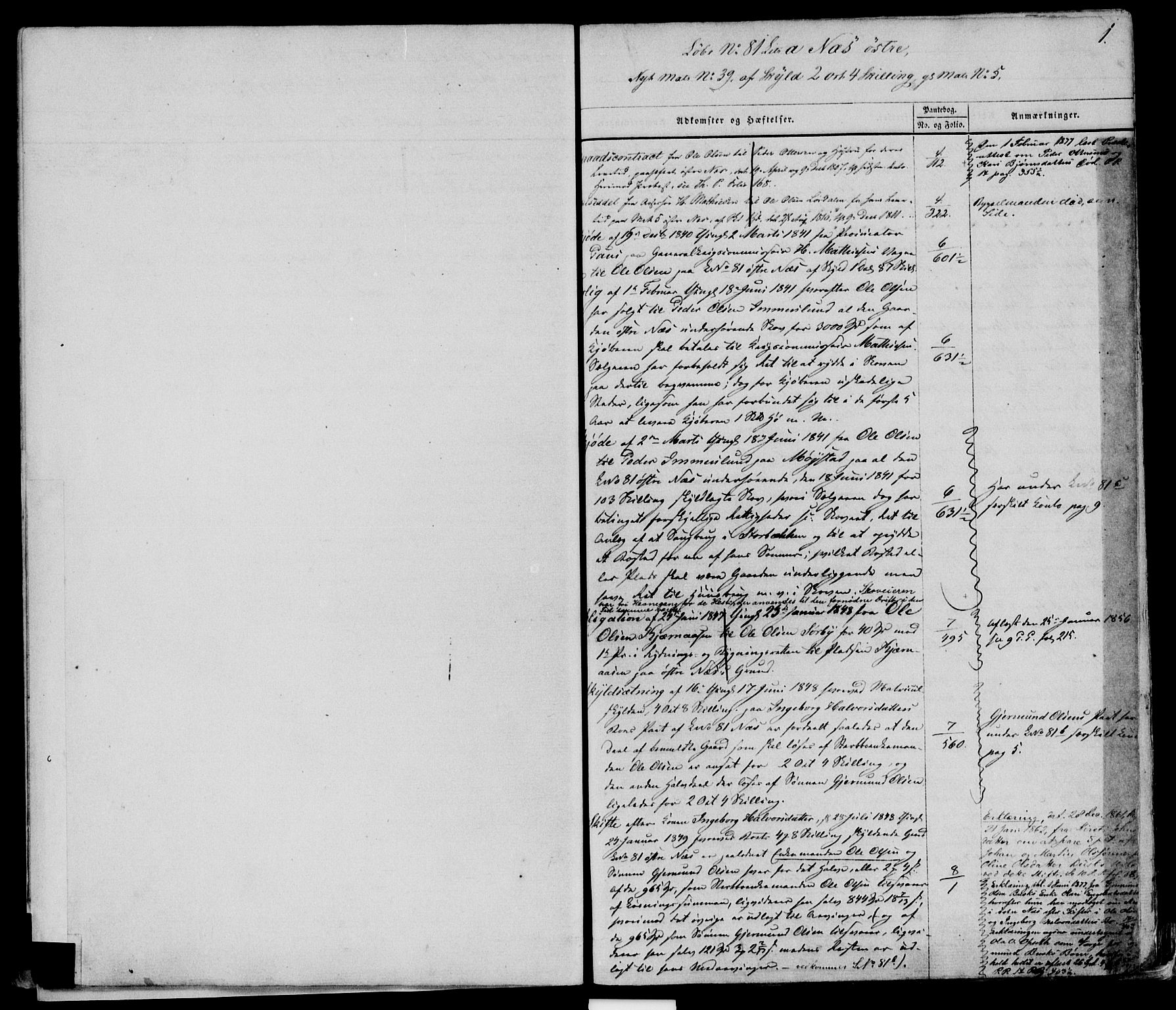 Sør-Østerdal sorenskriveri, SAH/TING-018/H/Ha/Hab/L0037: Mortgage register no. 2, 1801-1888, p. 0-1