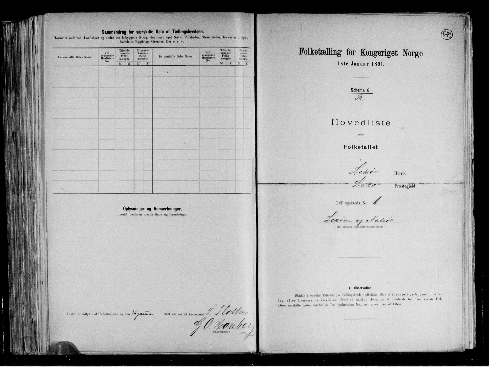 RA, 1891 census for 1755 Leka, 1891, p. 9