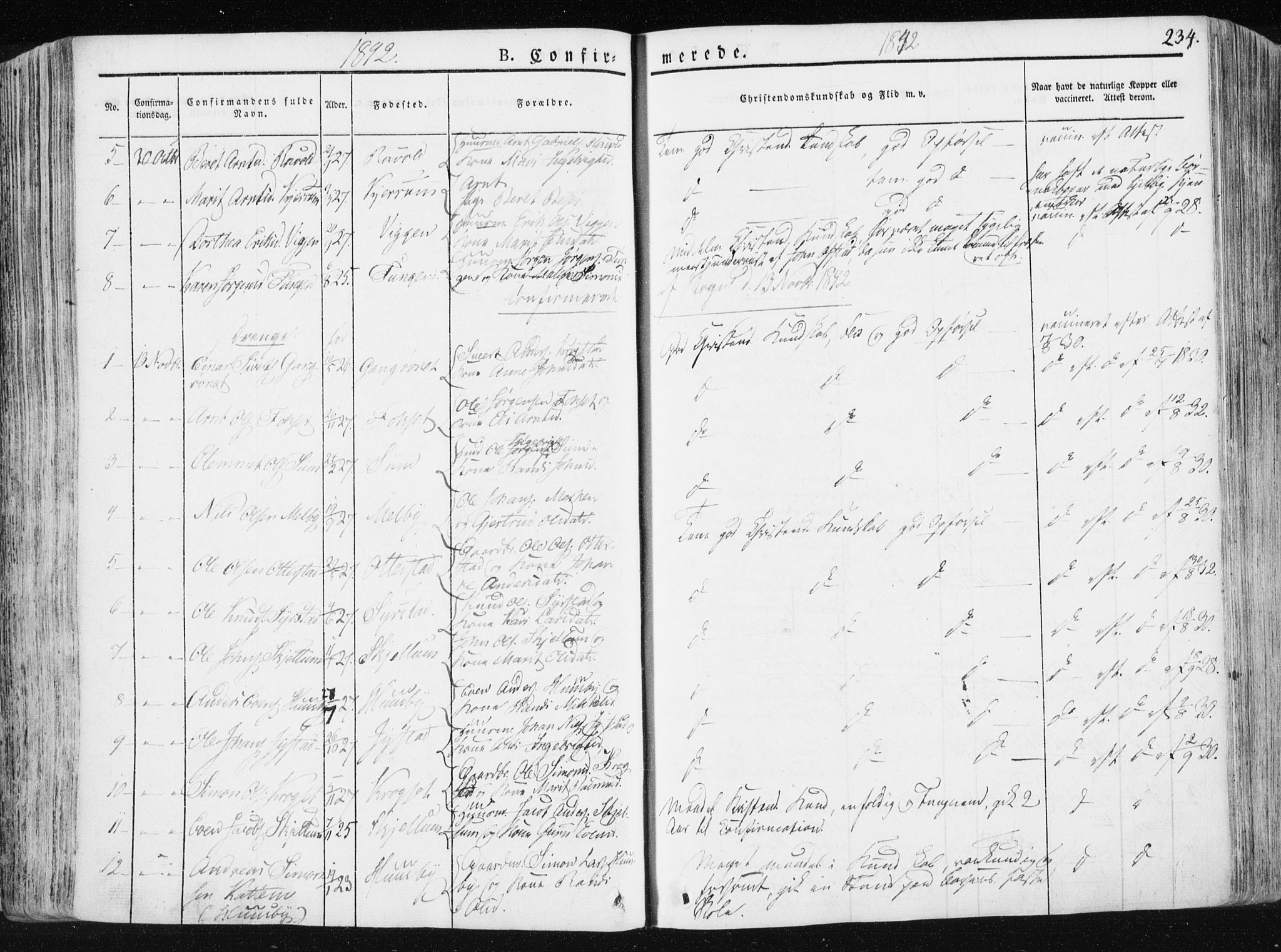 Ministerialprotokoller, klokkerbøker og fødselsregistre - Sør-Trøndelag, AV/SAT-A-1456/665/L0771: Parish register (official) no. 665A06, 1830-1856, p. 234