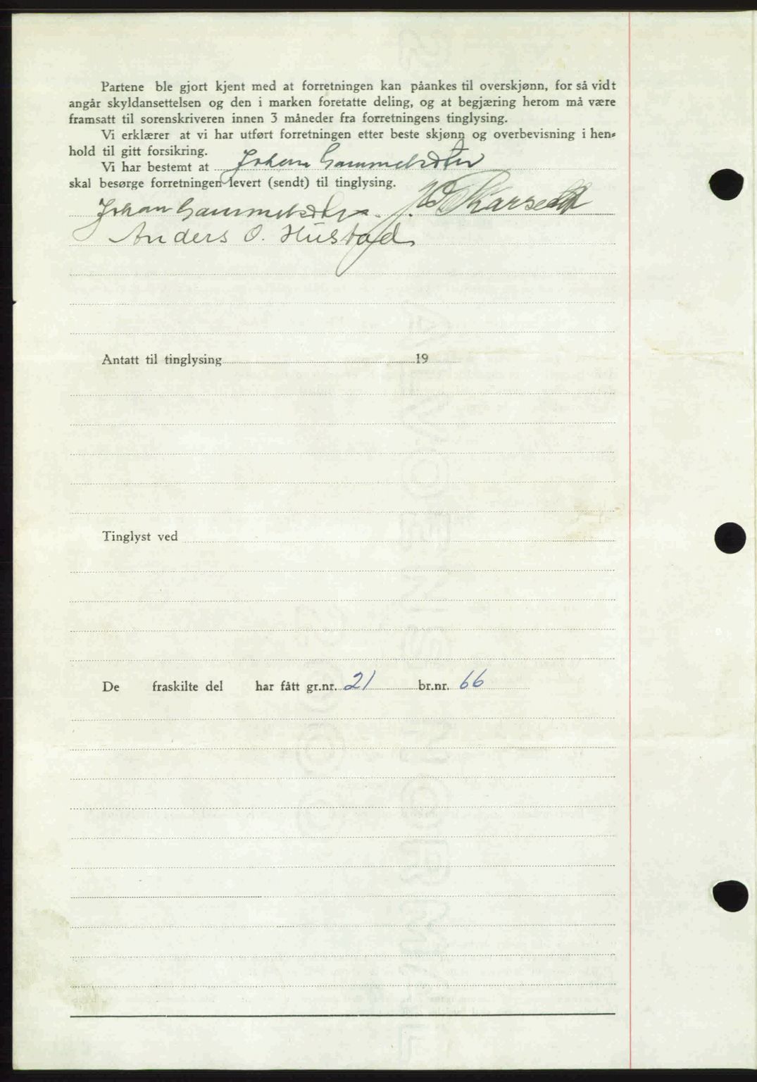 Romsdal sorenskriveri, AV/SAT-A-4149/1/2/2C: Mortgage book no. A26, 1948-1948, Diary no: : 1403/1948