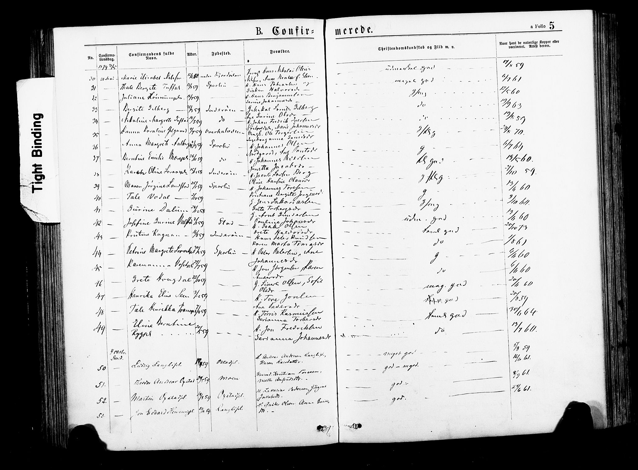 Ministerialprotokoller, klokkerbøker og fødselsregistre - Nord-Trøndelag, AV/SAT-A-1458/735/L0348: Parish register (official) no. 735A09 /1, 1873-1883, p. 5