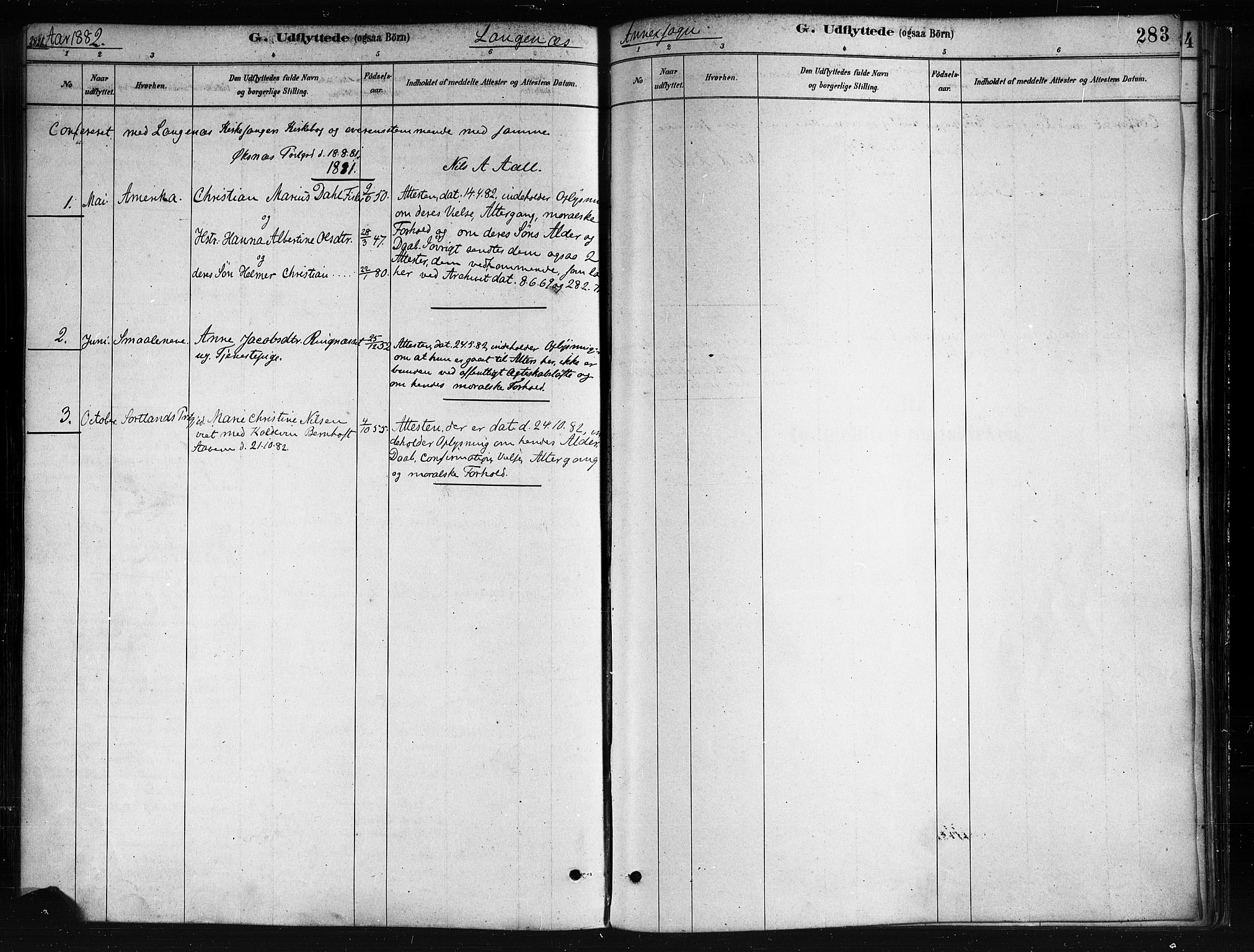 Ministerialprotokoller, klokkerbøker og fødselsregistre - Nordland, AV/SAT-A-1459/893/L1335: Parish register (official) no. 893A08 /2, 1878-1884, p. 283