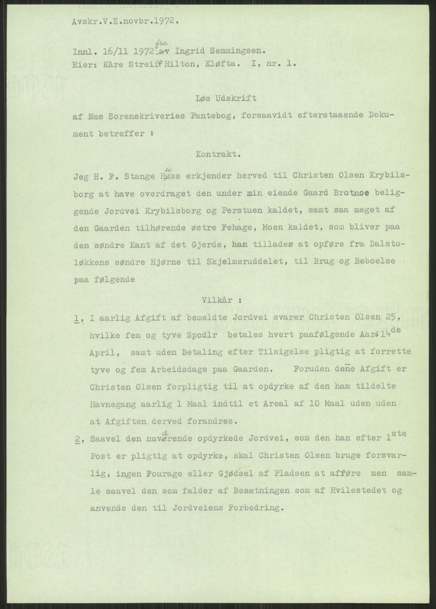 Samlinger til kildeutgivelse, Amerikabrevene, AV/RA-EA-4057/F/L0006: Innlån fra Akershus: Hilton - Solem, 1838-1914, p. 7