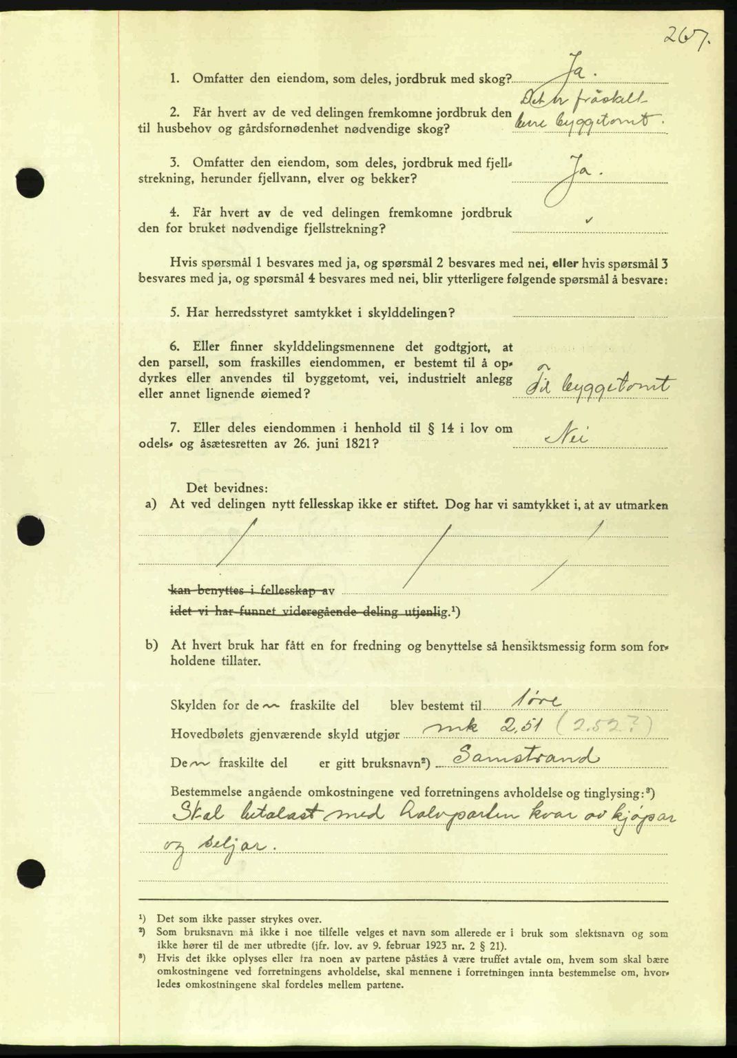 Nordmøre sorenskriveri, AV/SAT-A-4132/1/2/2Ca: Mortgage book no. A95, 1943-1943, Diary no: : 1294/1943