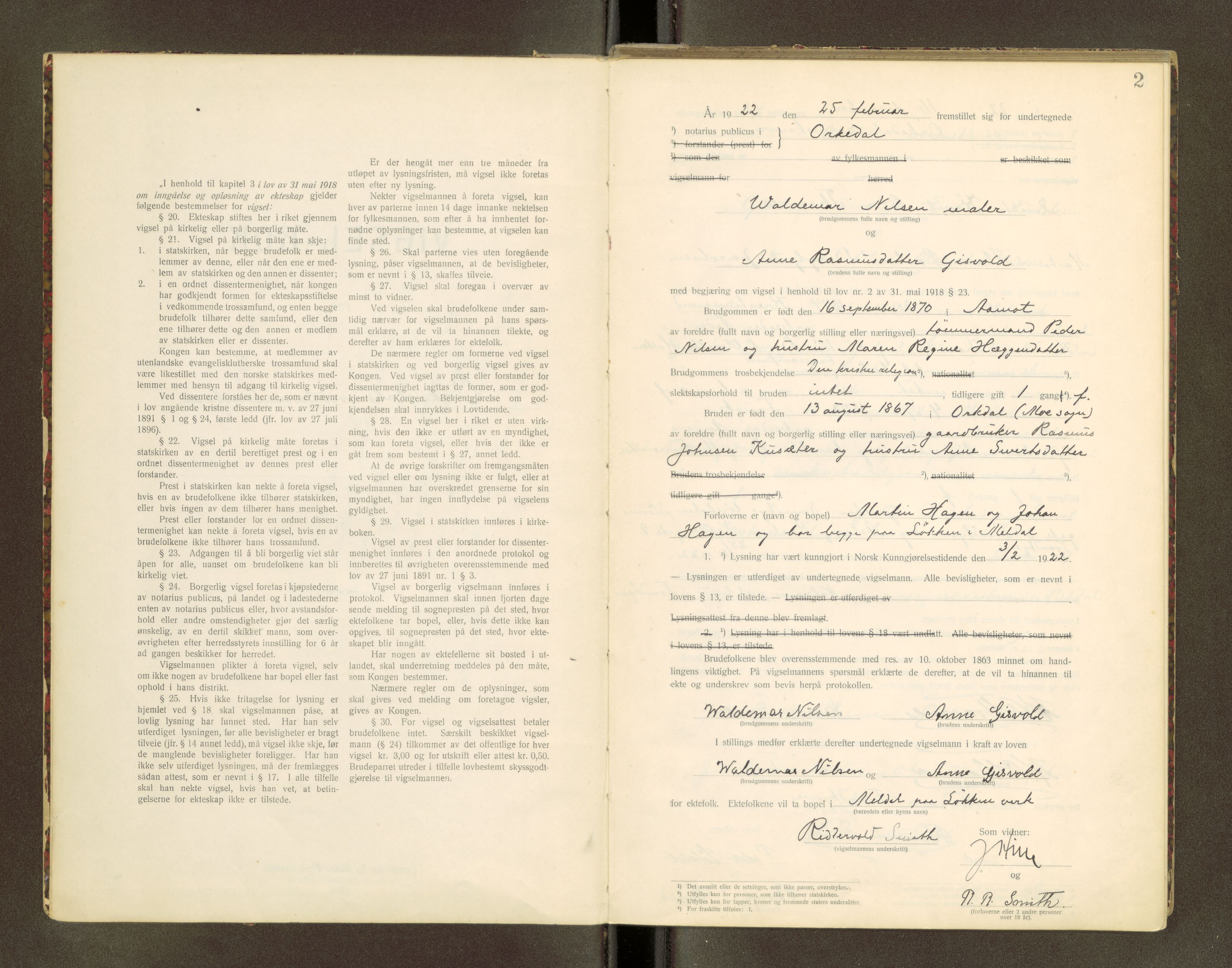 Orkdal sorenskriveri, AV/SAT-A-4169/1/6/6D/L0003: Lysingsbok, 1922-1943, p. 2