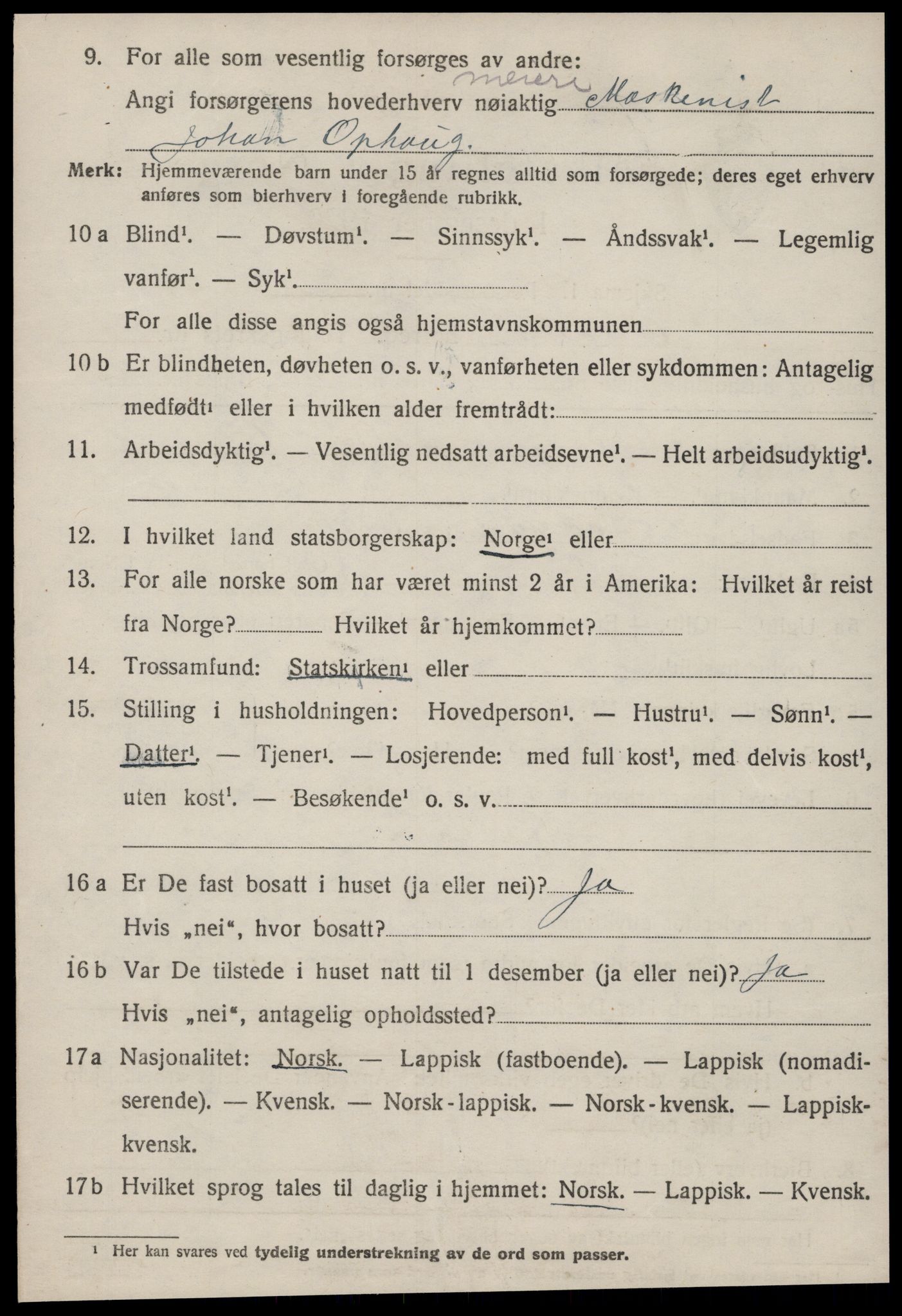 SAT, 1920 census for Ørland, 1920, p. 4778