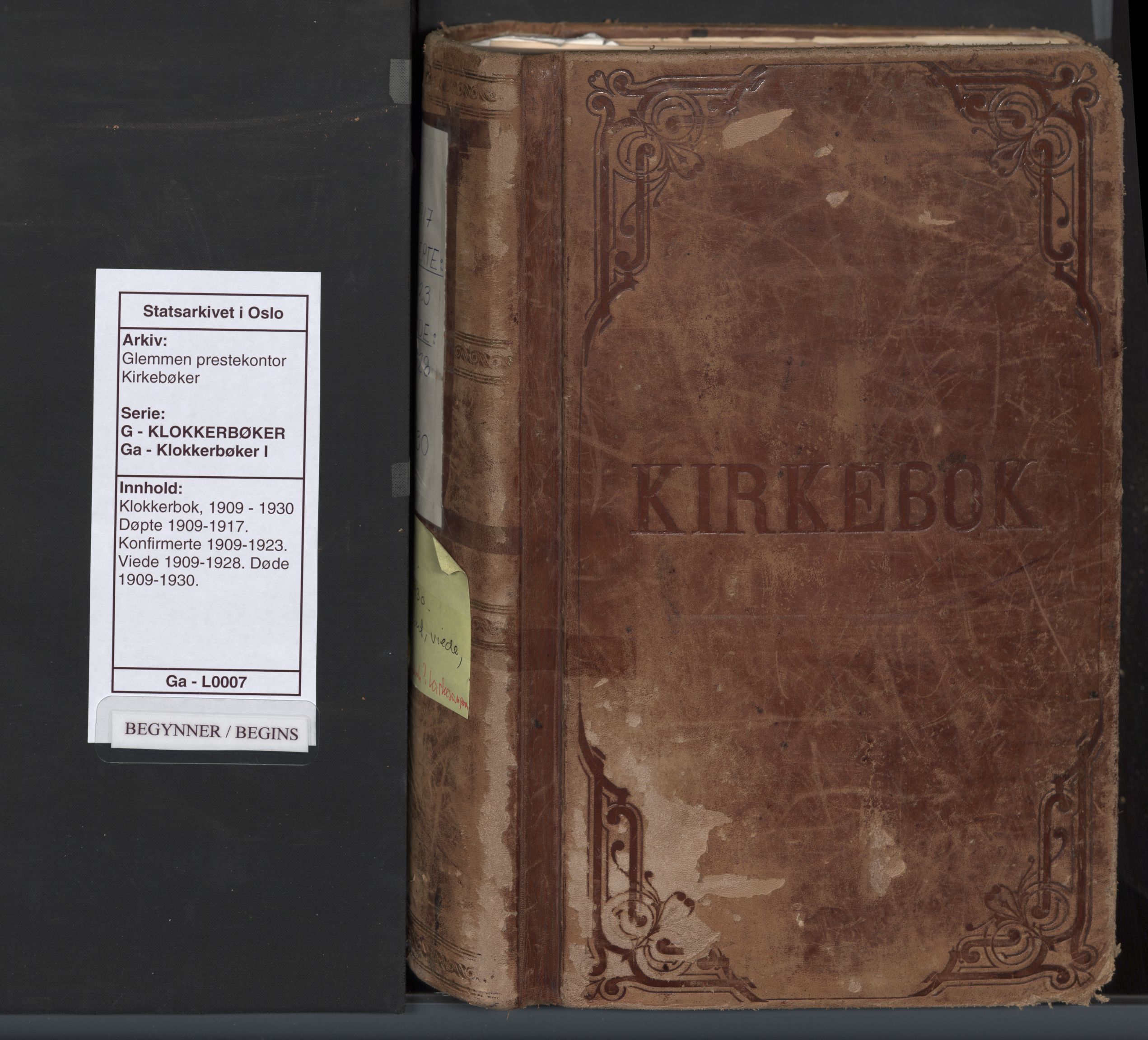 Glemmen prestekontor Kirkebøker, AV/SAO-A-10908/G/Ga/L0007: Parish register (copy) no. 7, 1909-1930