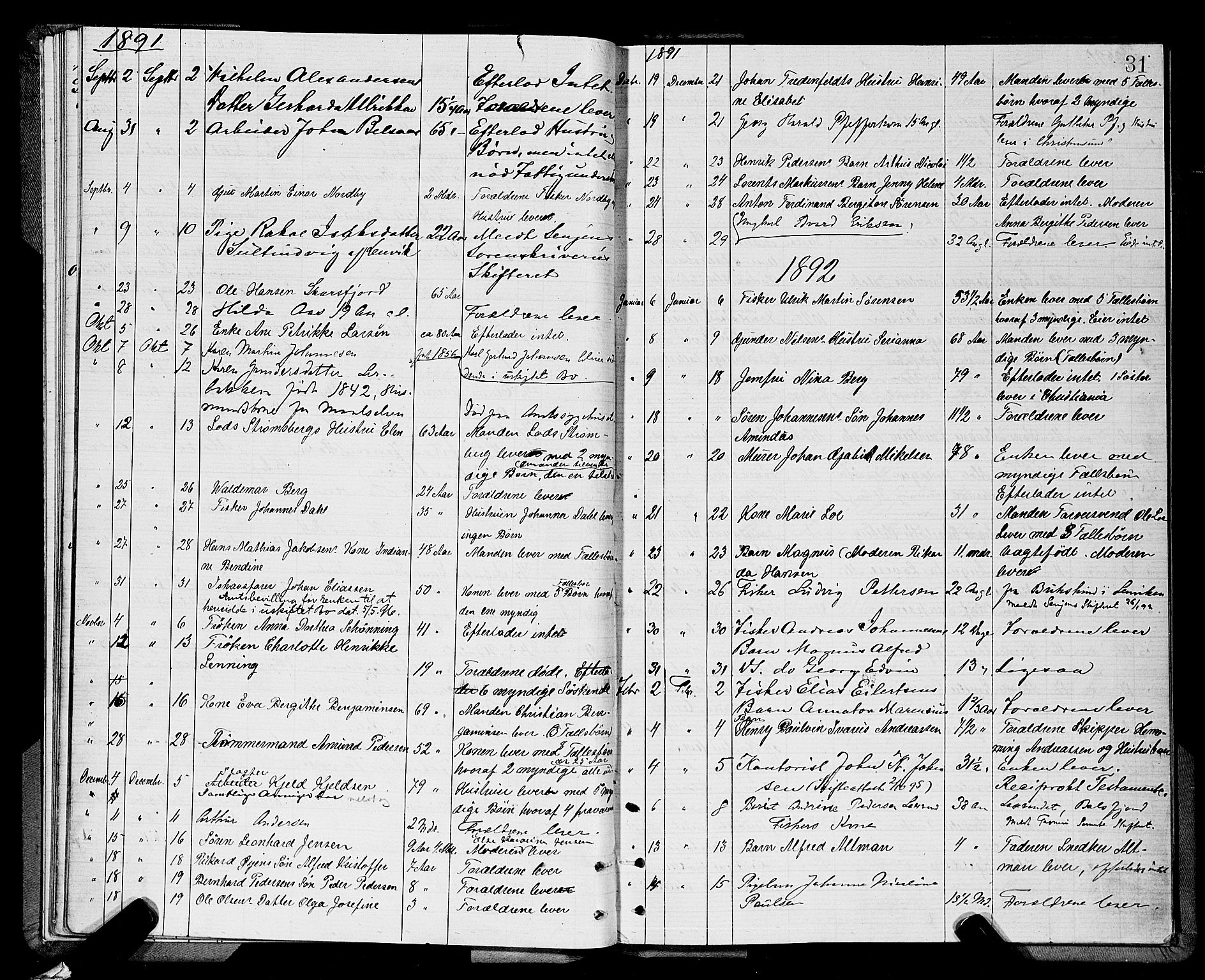 Tromsø byfogd/byrett, AV/SATØ-SATØ-0063/1/M/Mb/L0652: Dødsanmeldelsesprotokoll, 1882-1901, p. 30b-31a