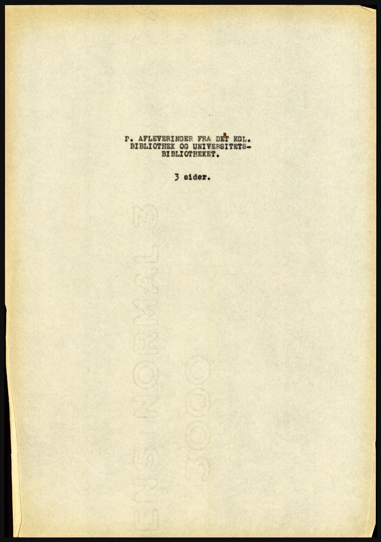 Riksarkivet, Seksjon for eldre arkiv og spesialsamlinger, AV/RA-EA-6797/H/Ha, 1953